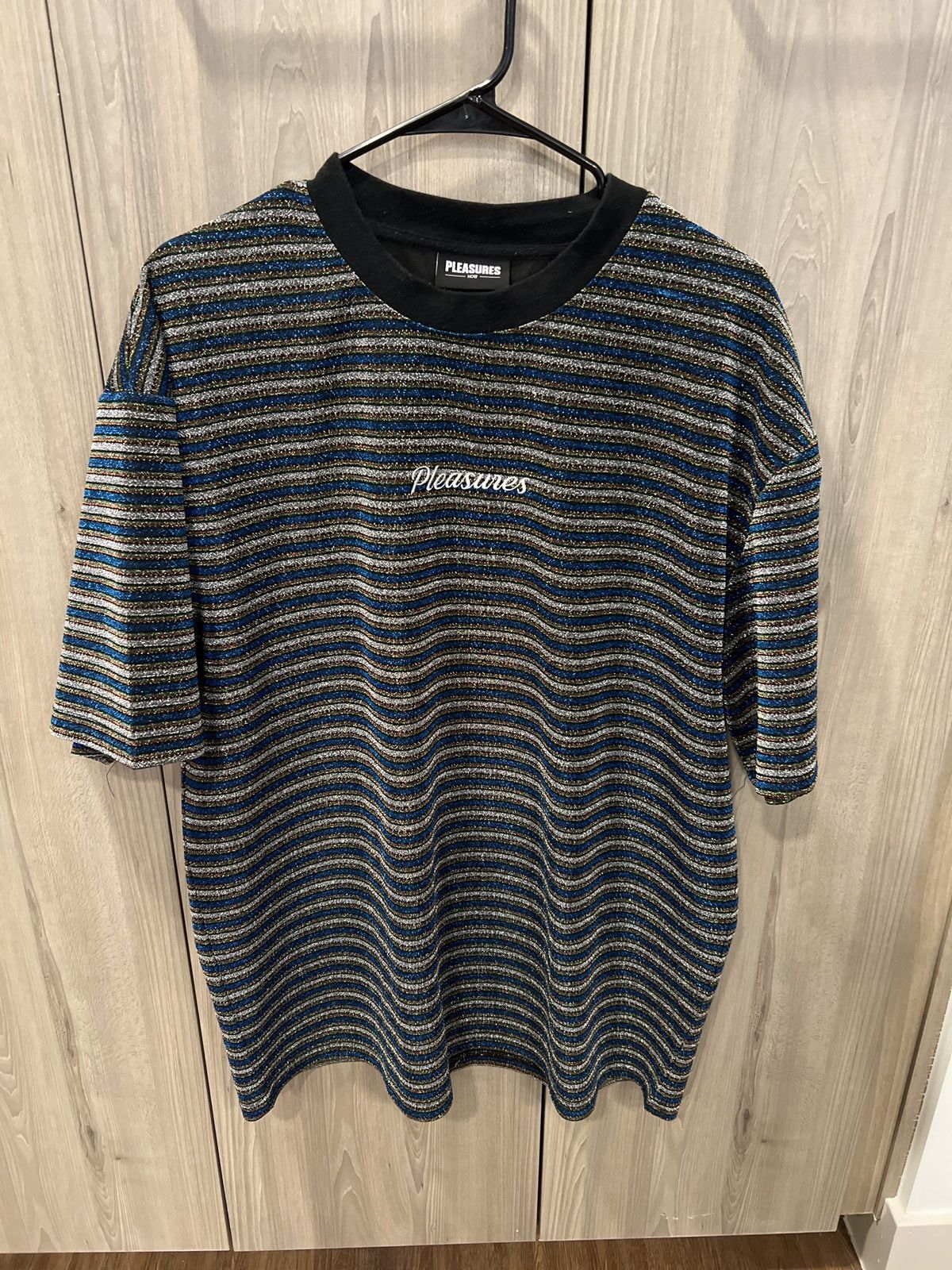 Pleasures Disturbed Glitter Stripe Shirt Size US XL / EU 56 / 4 - 1 Thumbnail