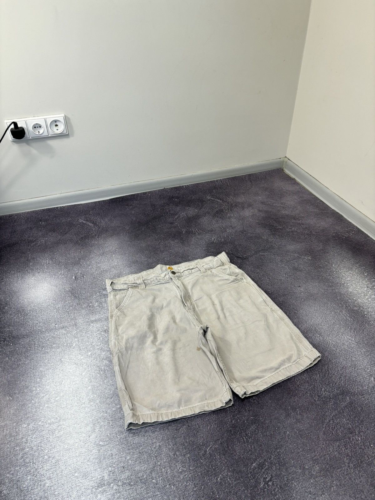 Carhartt Vintage Carhartt Y2K Workwear Beige Hype Carpenter Shorts Size US 36 / EU 52 - 8 Thumbnail