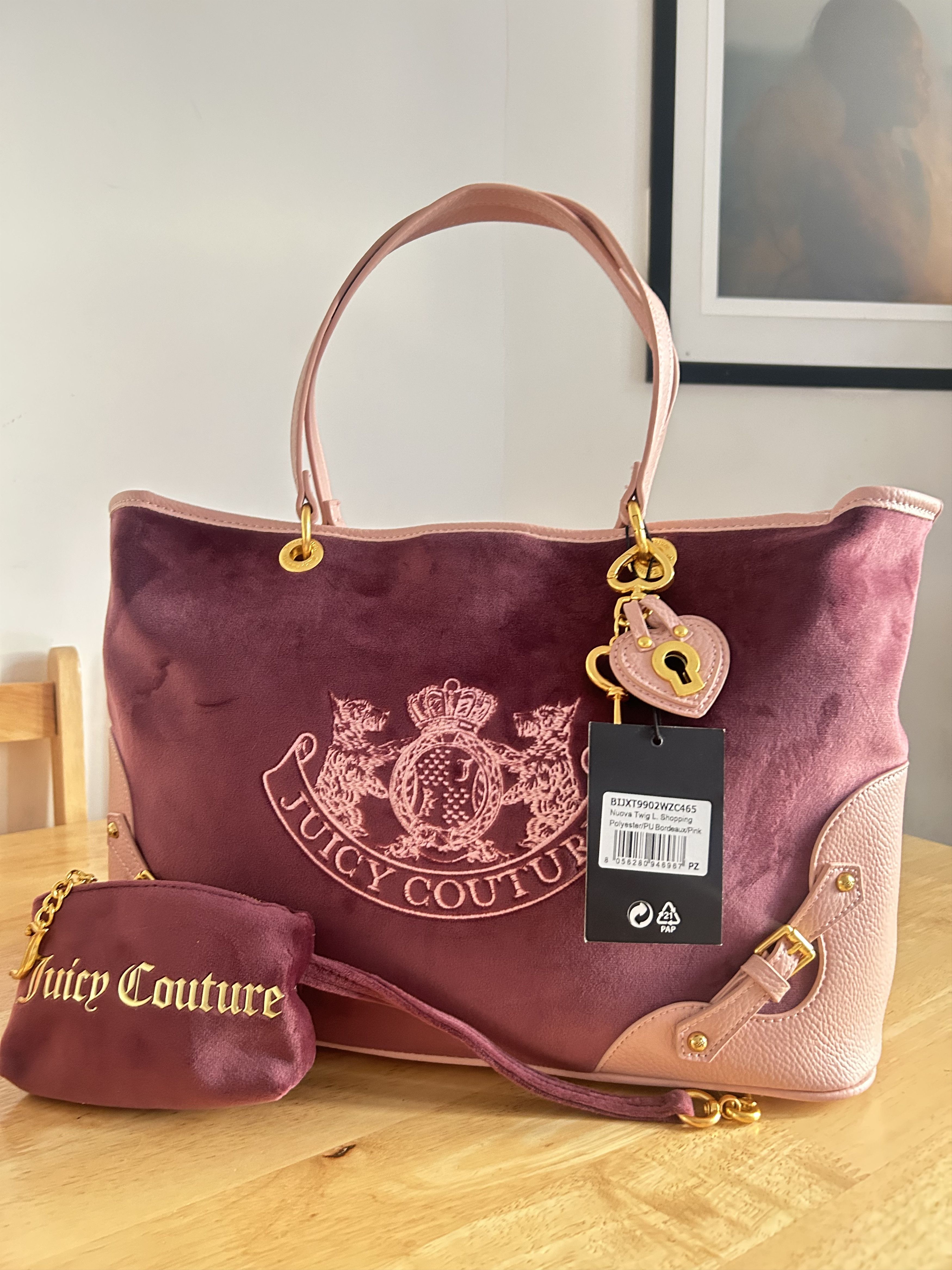 Juicy Couture Juicy Couture Twig Dogs Velvet Tote Bag & Purse RRP $295 Size ONE SIZE - 2 Thumbnail