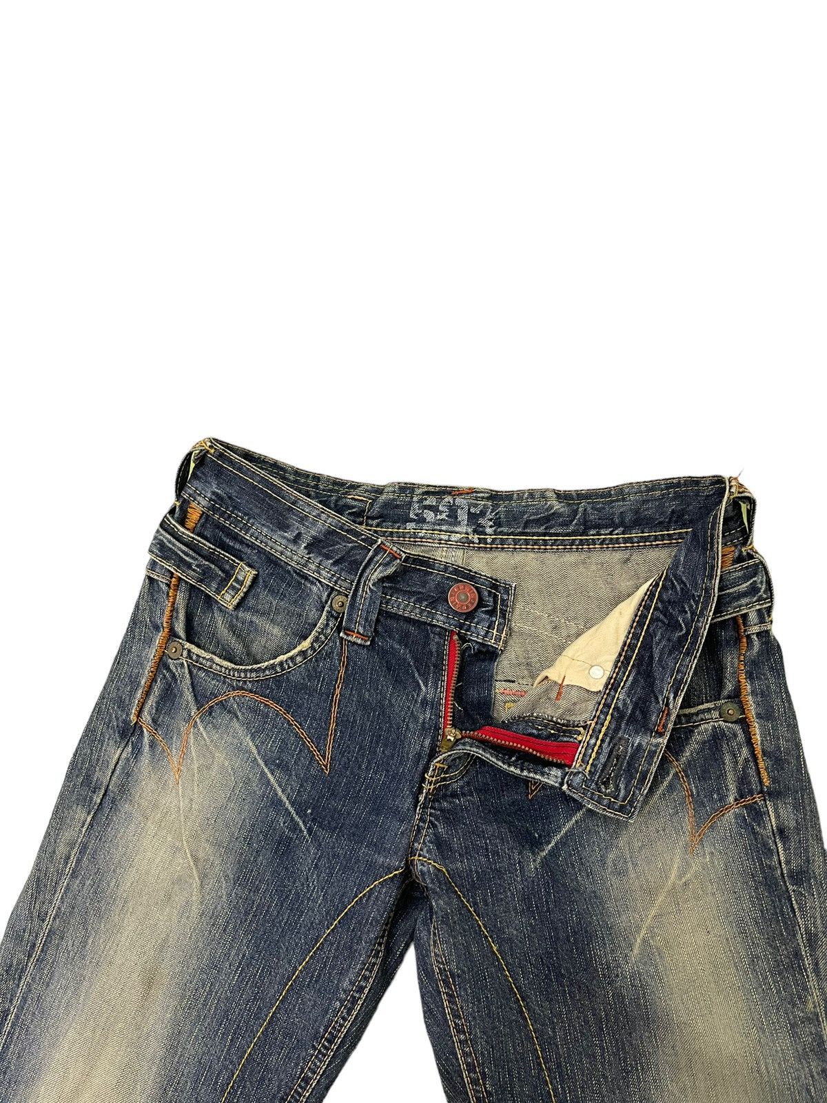 Edwin Flare Jeans Edwin Japan Faded Distress Boot Cut 8🟦1 Size US 29 - 9 Thumbnail