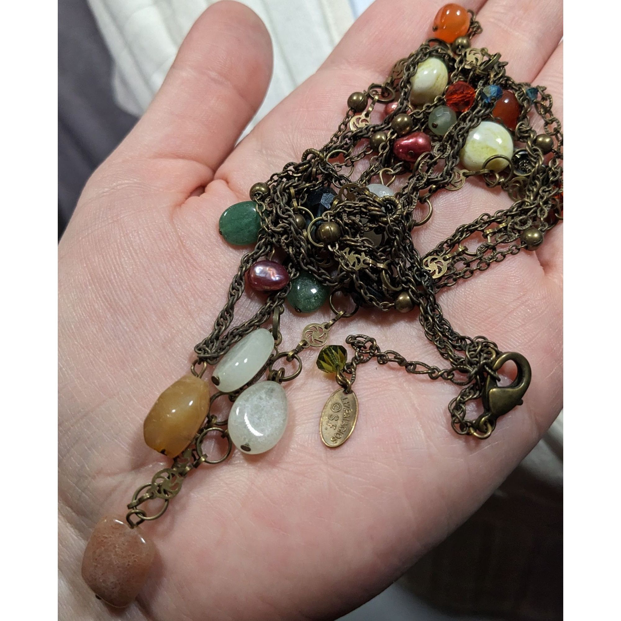 Other Chunky Earth Tone Beaded Station Necklace Size ONE SIZE - 6 Thumbnail
