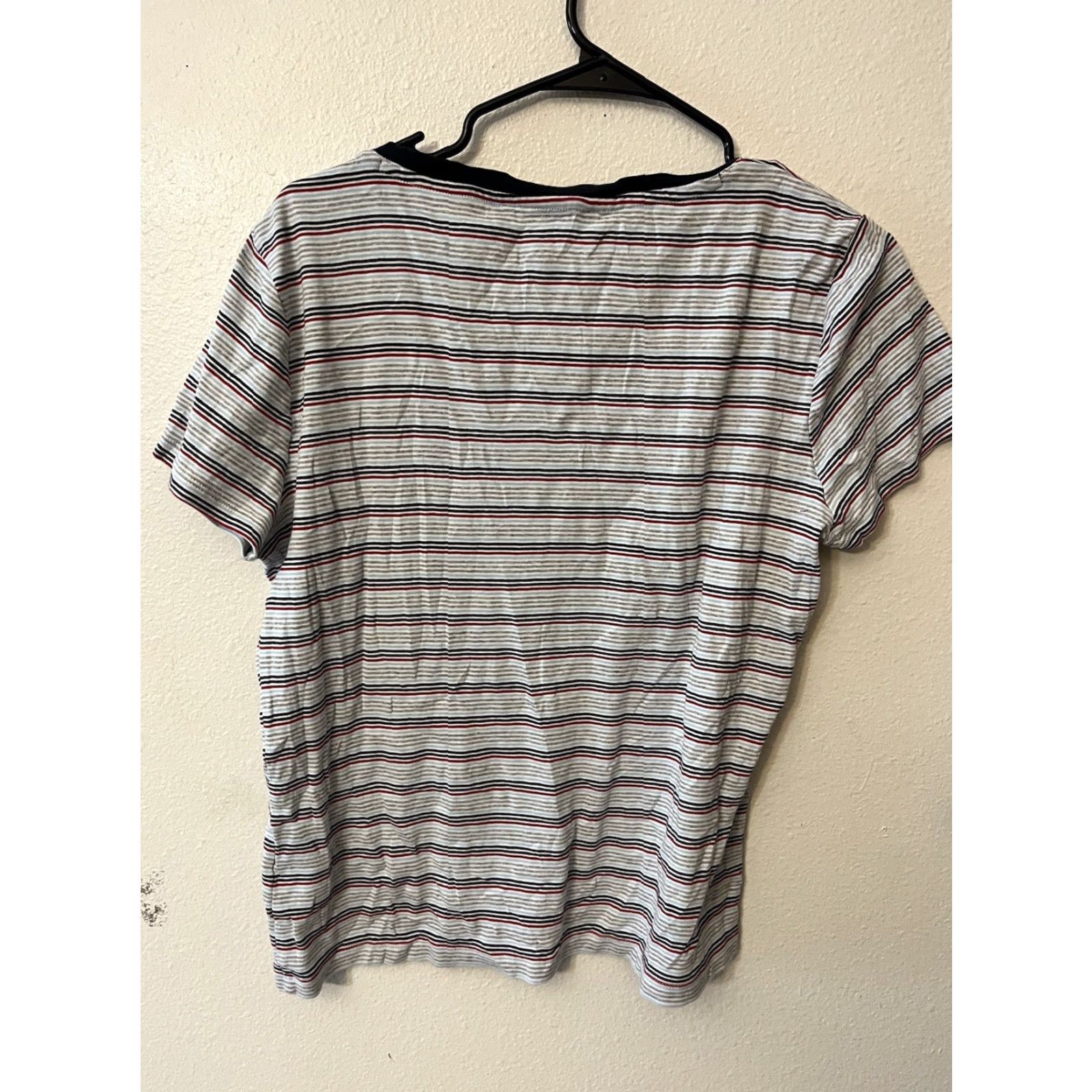 Tommy Hilfiger Womens Tommy Hilfiger V-neck T-shirt XL Multicolor Striped Size XL / US 12-14 / IT 48-50 - 2 Thumbnail