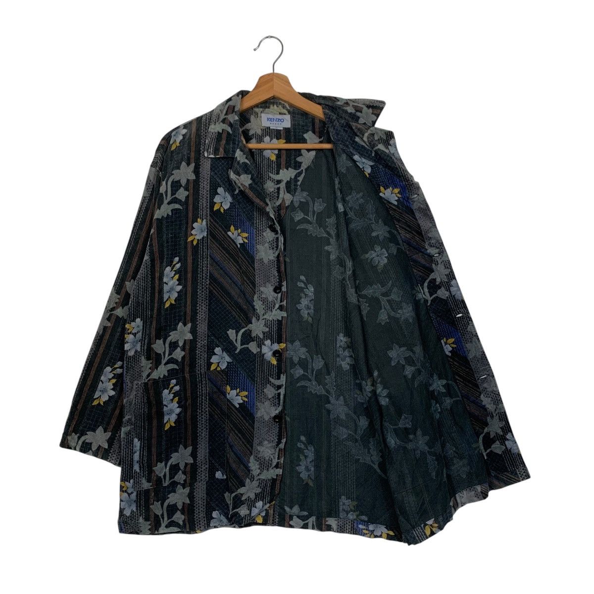 Kenzo KENZO HOMME Motif Flower Shirt Casual Jacket #1571-C70 Size US M / EU 48-50 / 2 - 9 Thumbnail