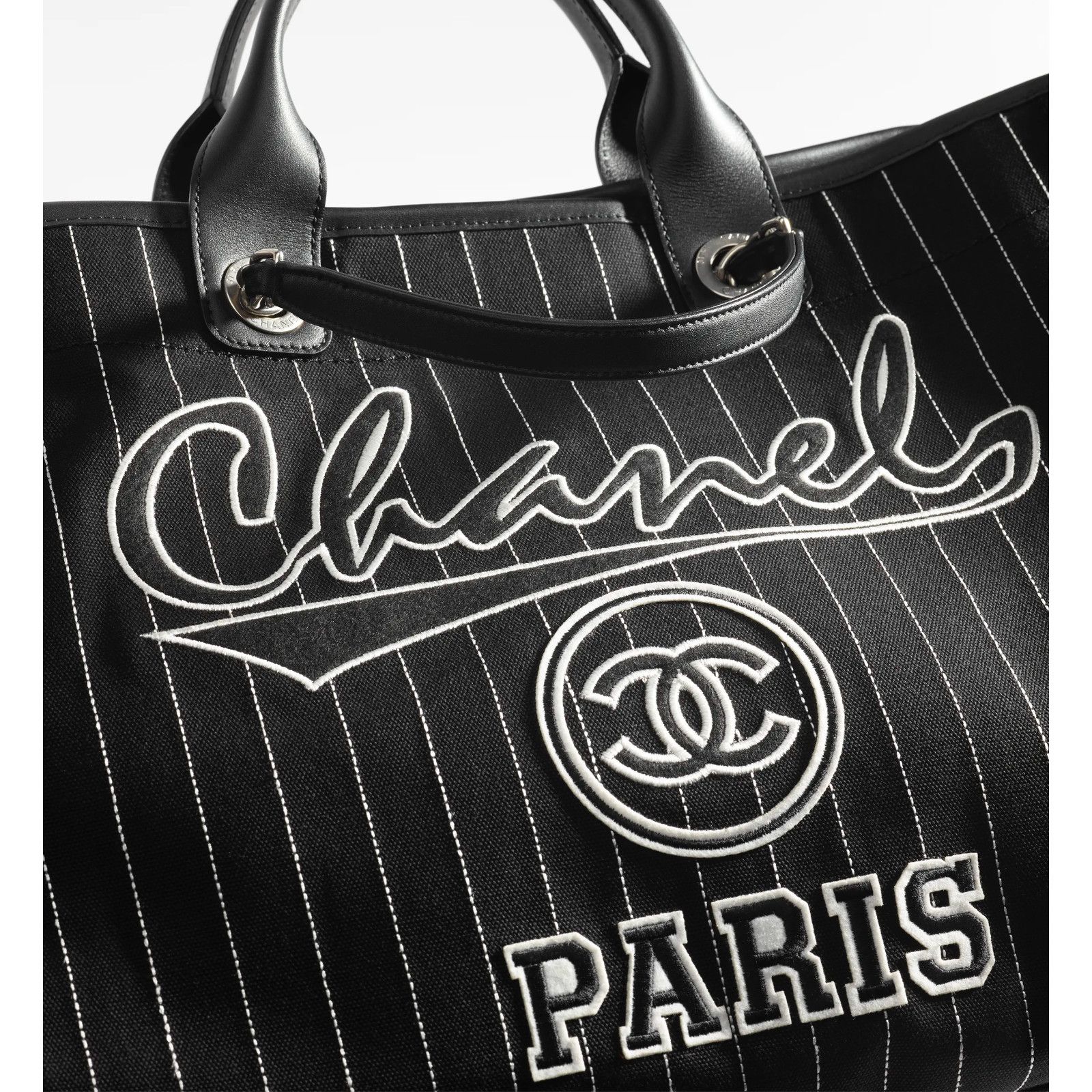 Chanel Chanel Stripe Large Shopping 30cm Top Handle Tote Bag Size ONE SIZE - 6 Thumbnail