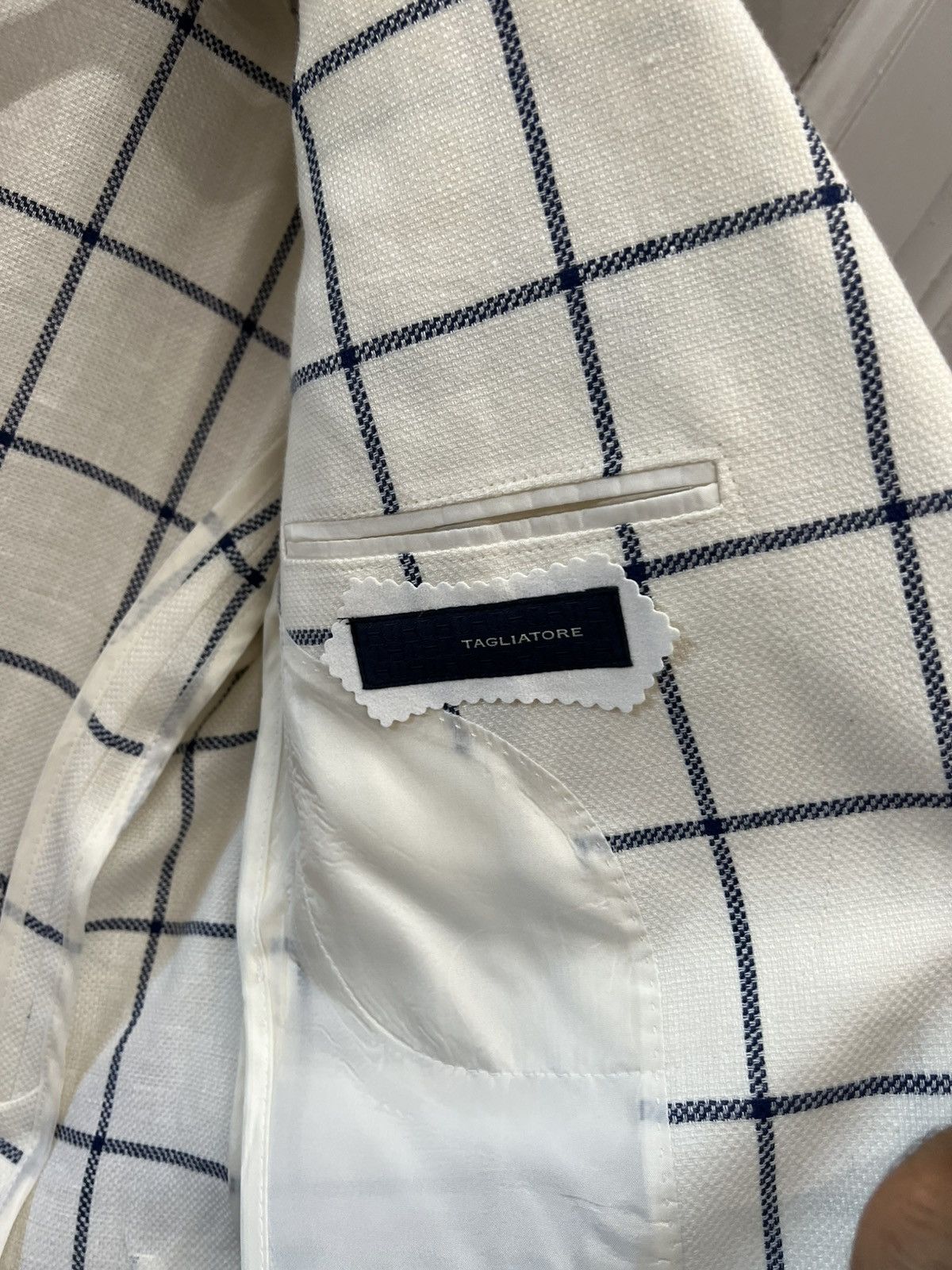Tagliatore Tagliatore Blazer Linen/Virgin Wool Size 40R - 10 Thumbnail