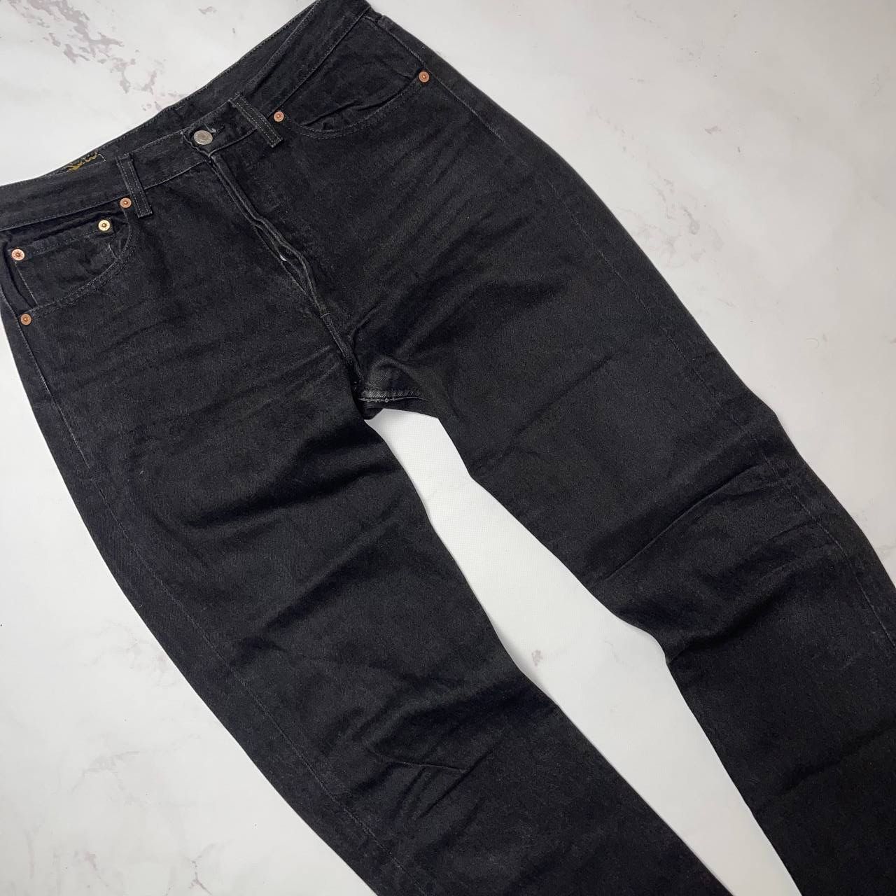 Levi's LEVIS 501 VINTAGE Y2K BLACK DENIM JEANS STREETWEAR STYLE Size US 33 - 5 Thumbnail