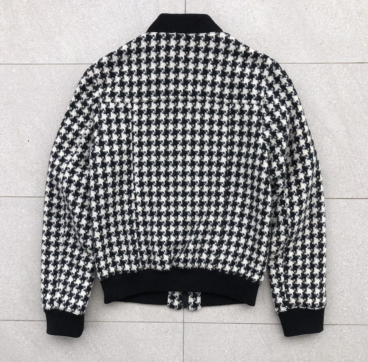 Japanese Brand Japanese Brand GGD Houndstooth Bomber Jacket In Black/white Size S / US 4 / IT 40 - 4 Thumbnail