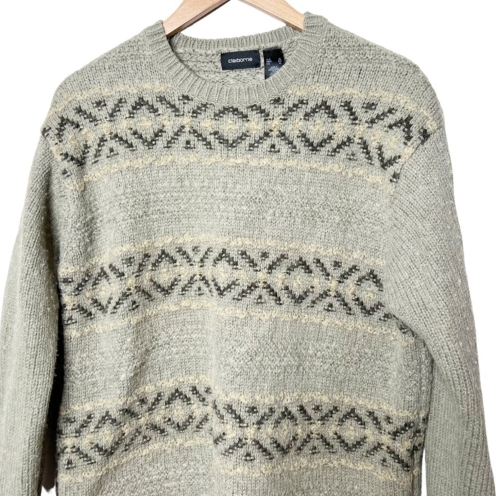 Liz Claiborne Liz Claiborne Vintage Wool Blend Aztec Knit Sweater Size XL / US 12-14 / IT 48-50 - 7 Thumbnail