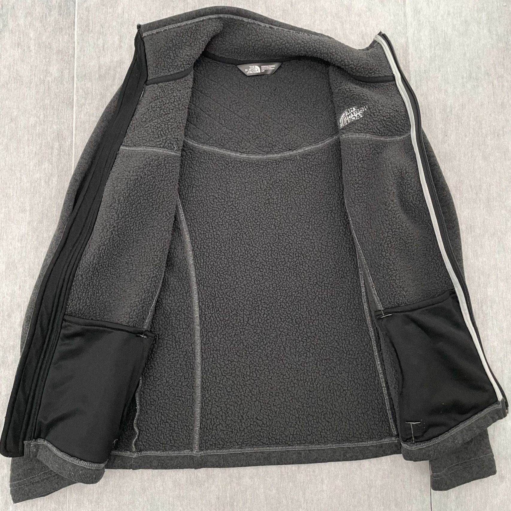 The North Face The North Face Jacket Womens Small Gray Full Zip Fleece Mock Neck Logo Ladies S Size S / US 4 / IT 40 - 3 Thumbnail