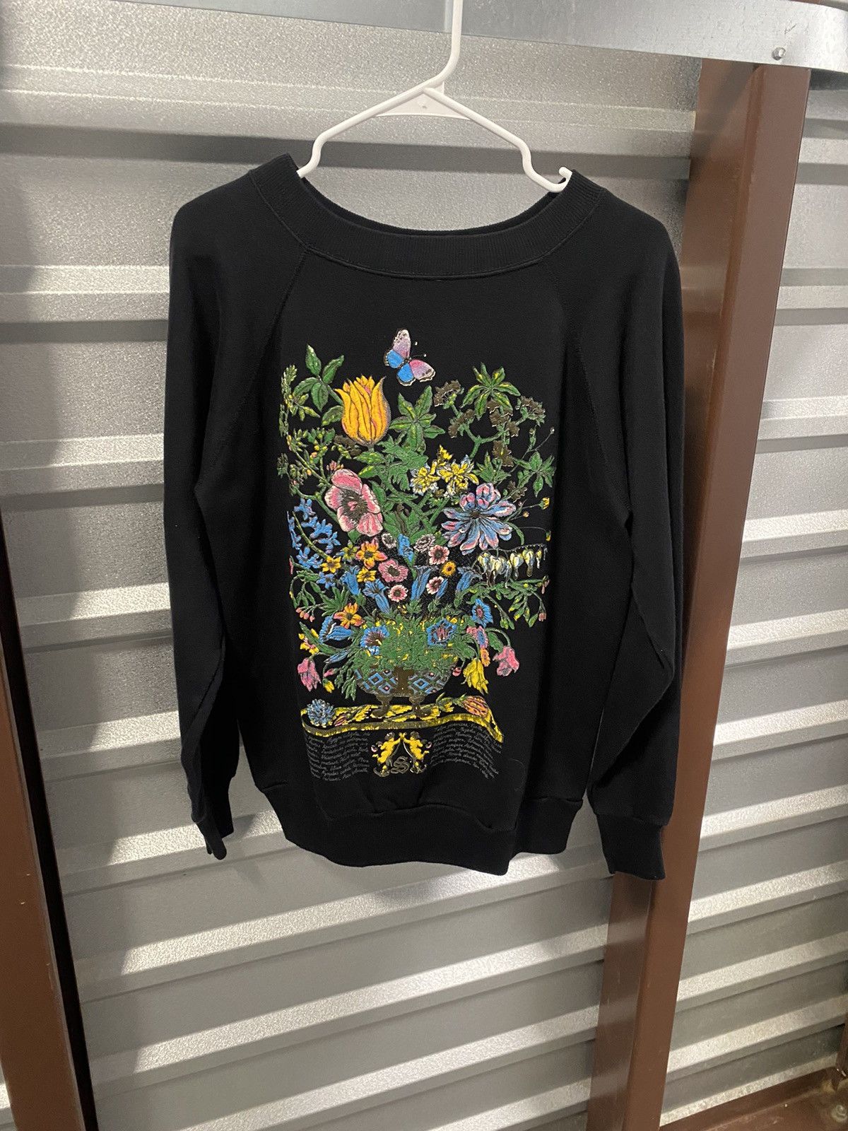 Vintage 1980’s Flower Garden Art Sweatshirt Size M / US 6-8 / IT 42-44 - 1 Thumbnail