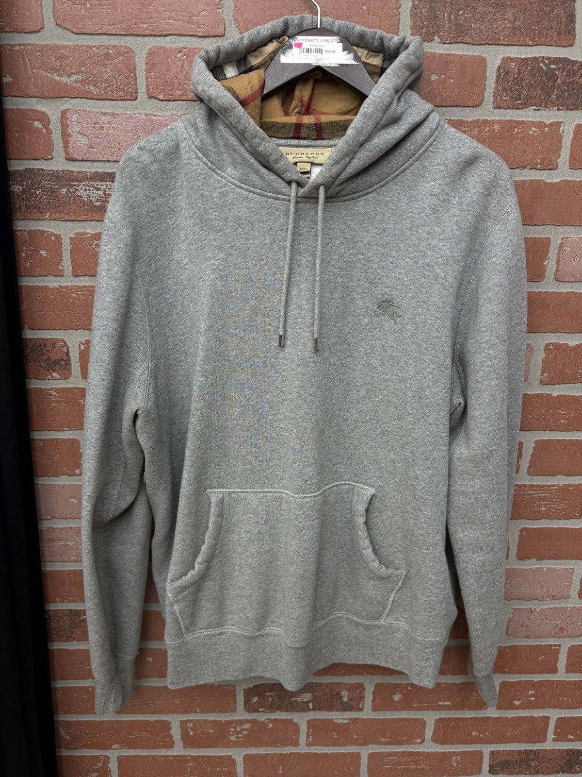 Burberry Burberry Grey Classic Logo Hoodie Size XXL Size US XXL / EU 58 / 5 - 4 Thumbnail