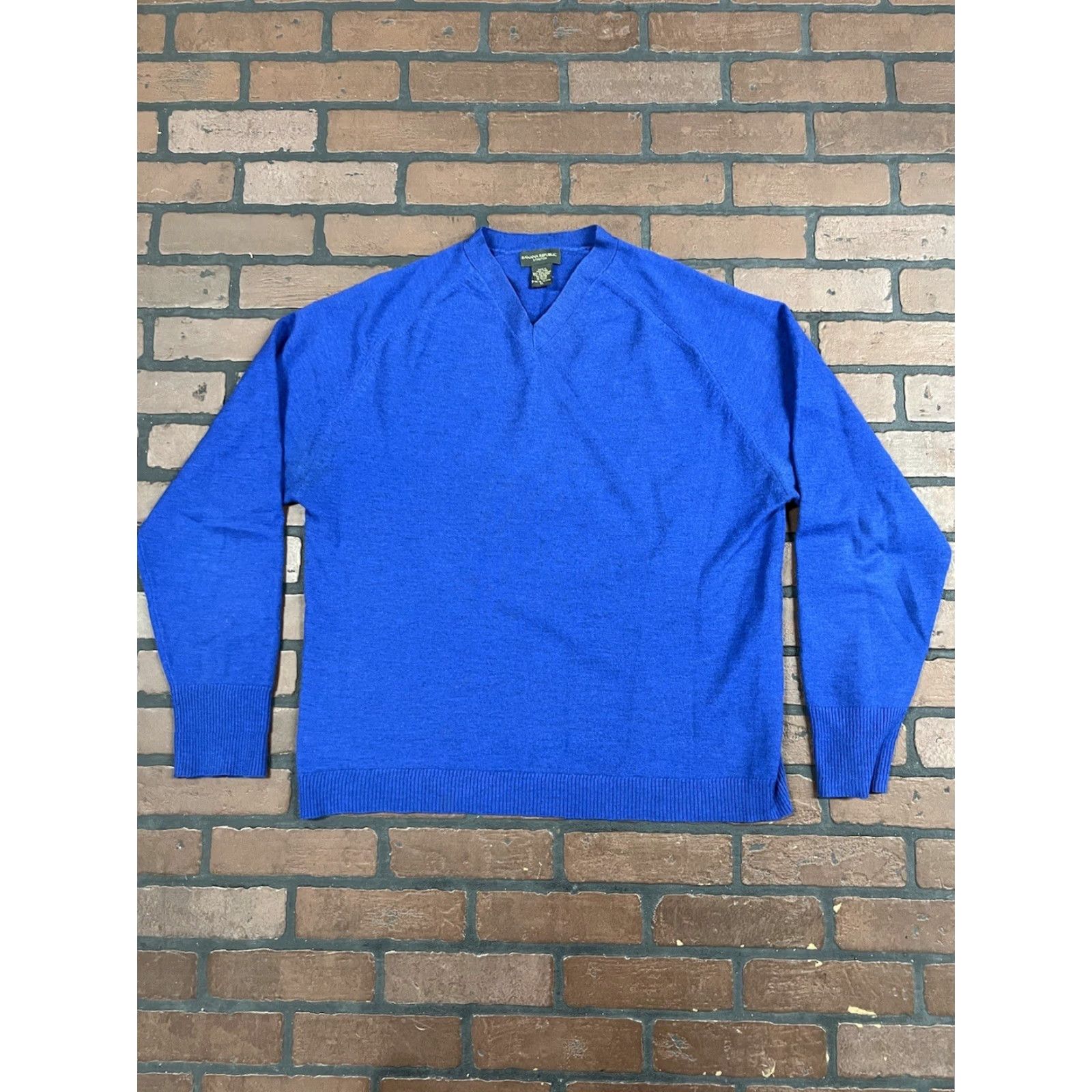Banana Republic VINTAGE Banana Republic Pullover Sweater Men’s XL Blue 80% Wool 20% Poly Hong Kong VTG Size US XL / EU 56 / 4 - 2 Thumbnail