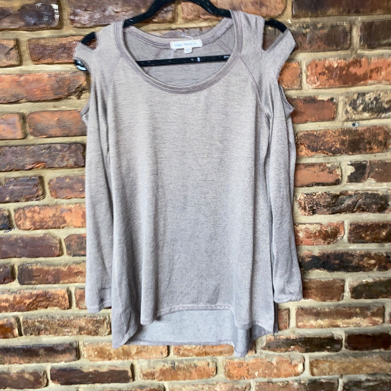 Other Indigo Thread Co Strappy Cold Shoulder Brown Knit Top Small Size S / US 4 / IT 40 - 1 Thumbnail
