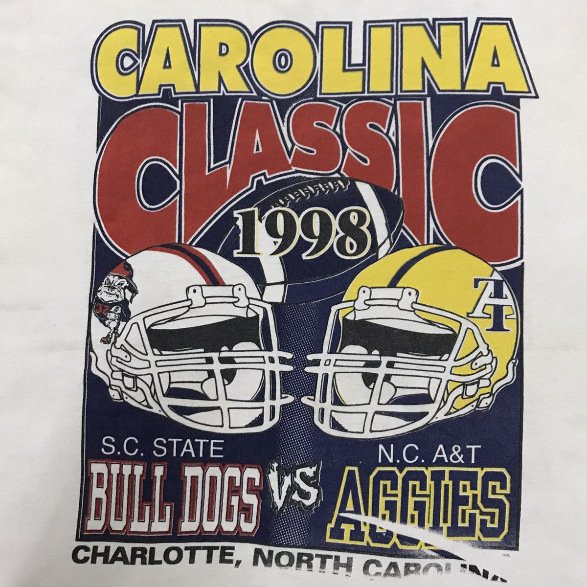 NFL VINTAGE 90s NFLP CAROLINA CLASSIC BULLDOG VS AGGIES TSHIRT Size US XL / EU 56 / 4 - 10 Thumbnail