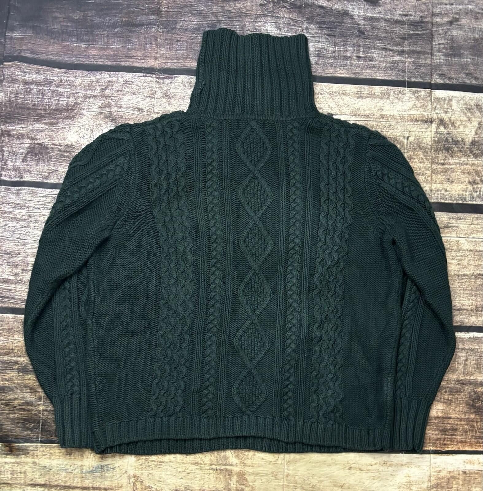 Eddie Bauer VTG Eddie Bauer Sweater Womens 2XL Fisherman Knit Turtleneck Size XXL / US 16-18 / IT 52-54 - 3 Thumbnail