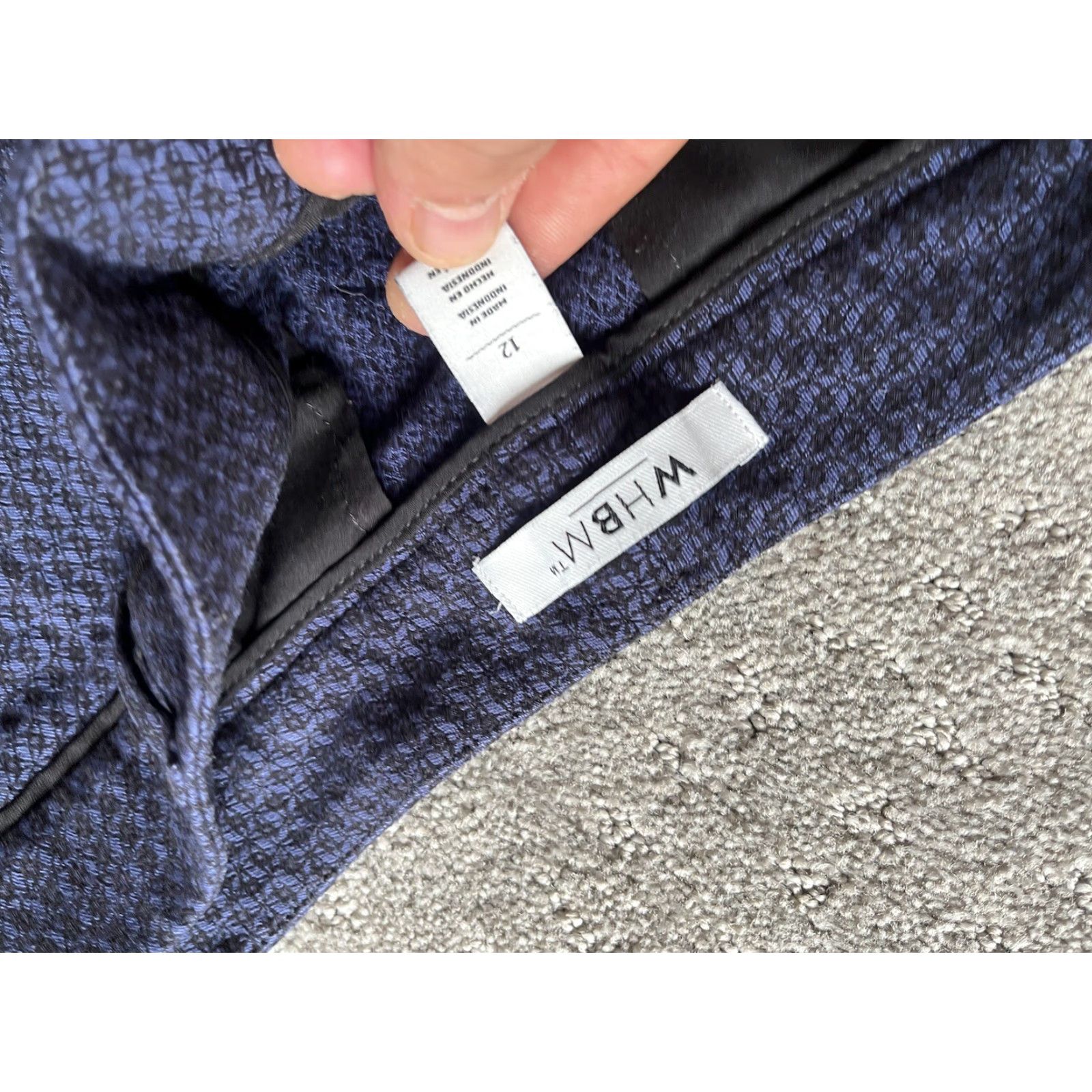 White House Black Market WOMEN'S White House Black Market Slim Ankle Pants 12 Blue Stretch Comfort Denim Size ONE SIZE - 5 Thumbnail