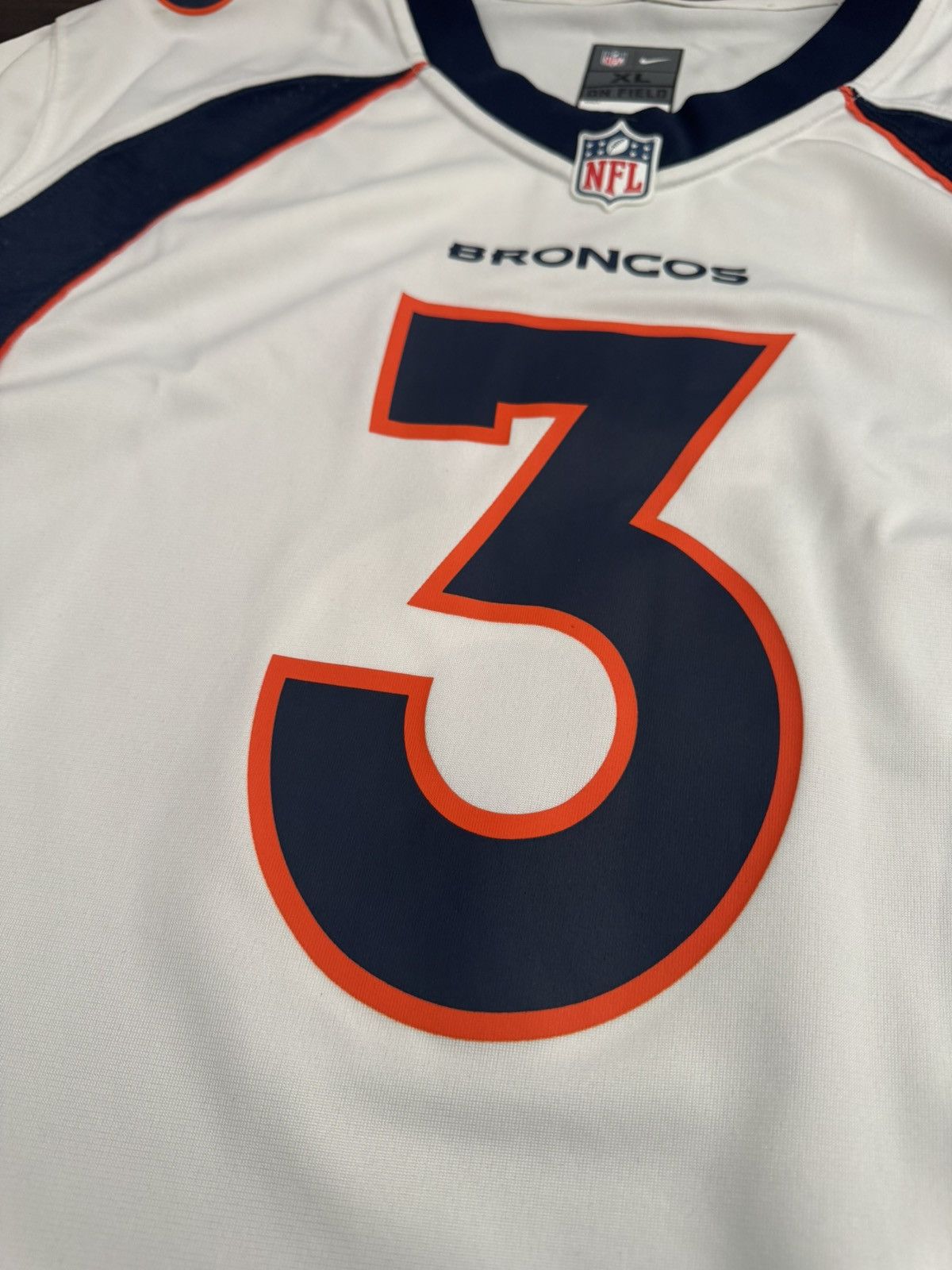 Nike Denver Broncos Russell Wilson #3 NFL Away Jersey MSRP $130 Size US XL / EU 56 / 4 - 4 Thumbnail