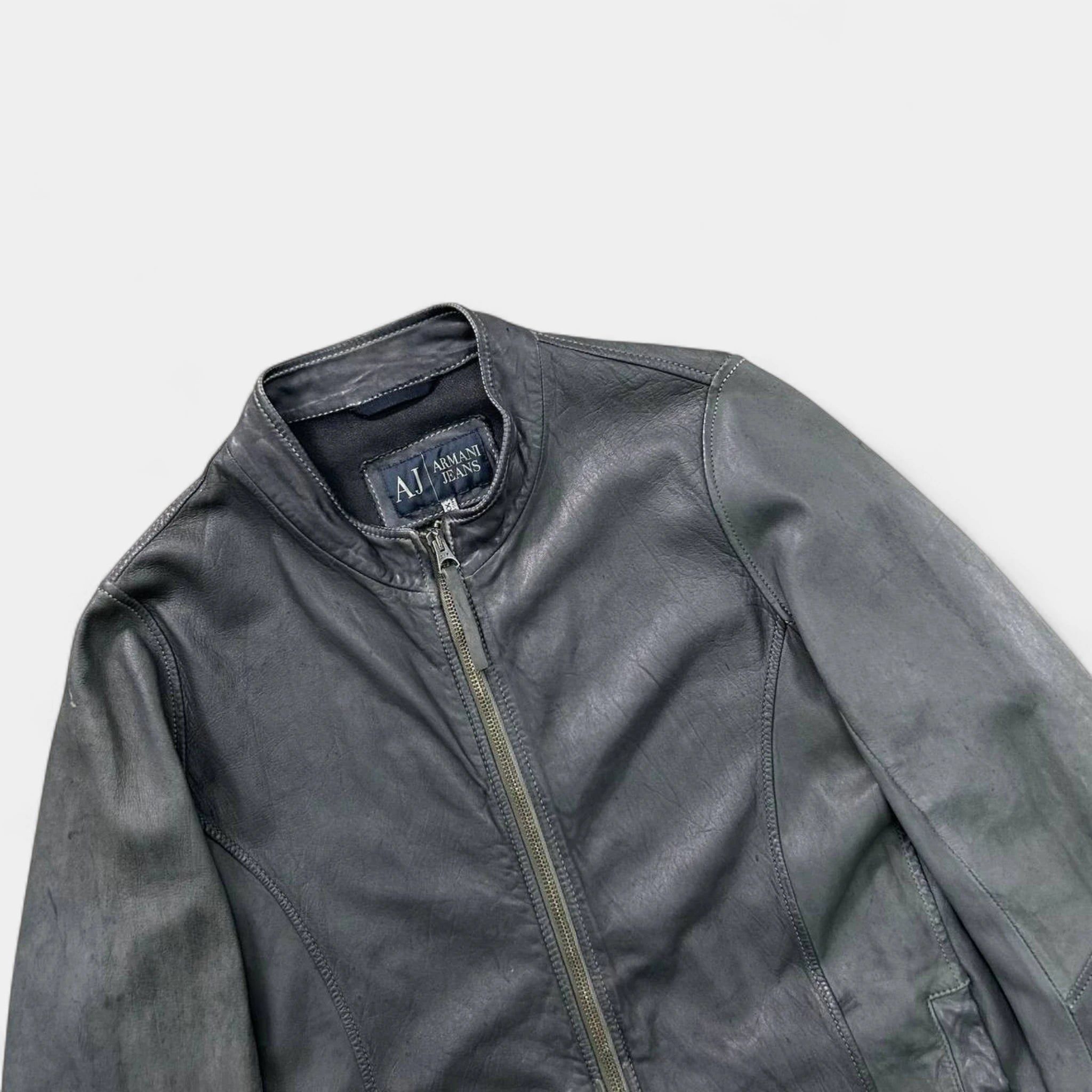 Armani Armani Jeans 2000s Elegant Sport Ovine Leather Jacket Size US XL / EU 56 / 4 - 2 Thumbnail
