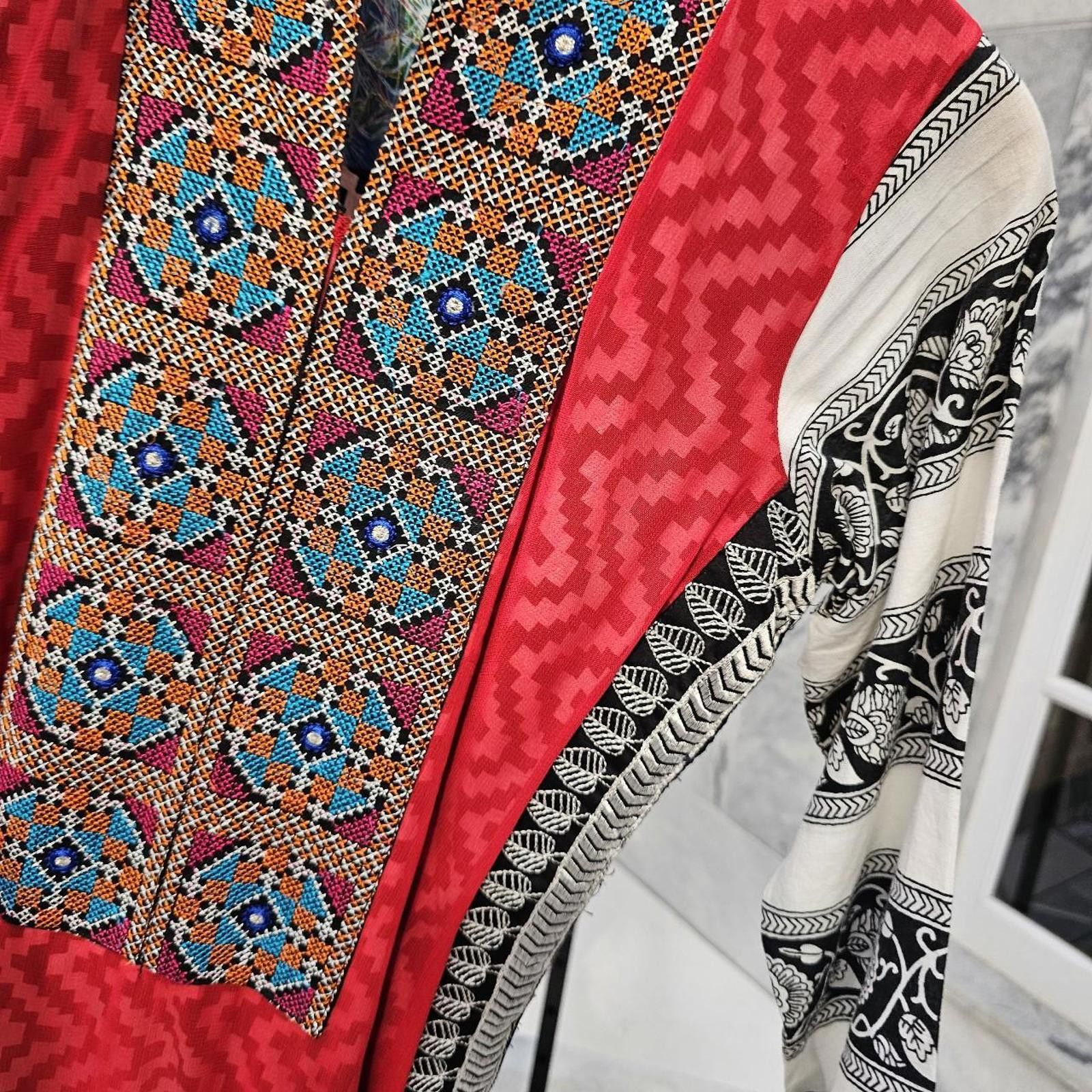 Other Women's Multicolored Kurta Style Very Detailed Dress Size M / US 6-8 / IT 42-44 - 7 Thumbnail
