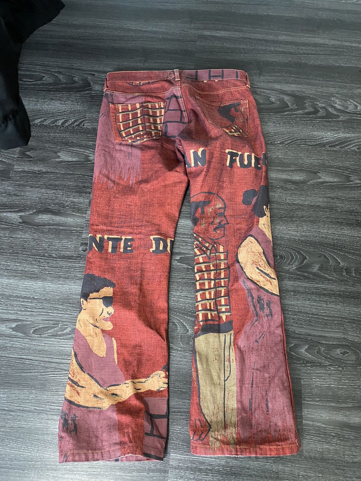 Comme des Garcons Homme Plus SS2003 Cuba Full Print Denim Size US 33 - 6 Thumbnail