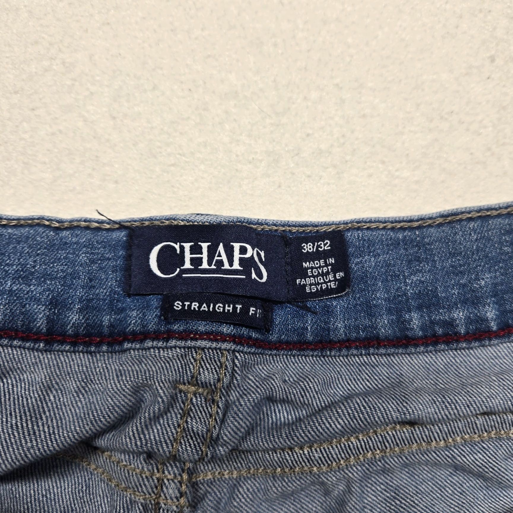 Chaps Chaps Jeans Light Wash Denim Straight Fit Blue Adult Men's Size 38 x 32 Size US 38 / EU 54 - 3 Thumbnail