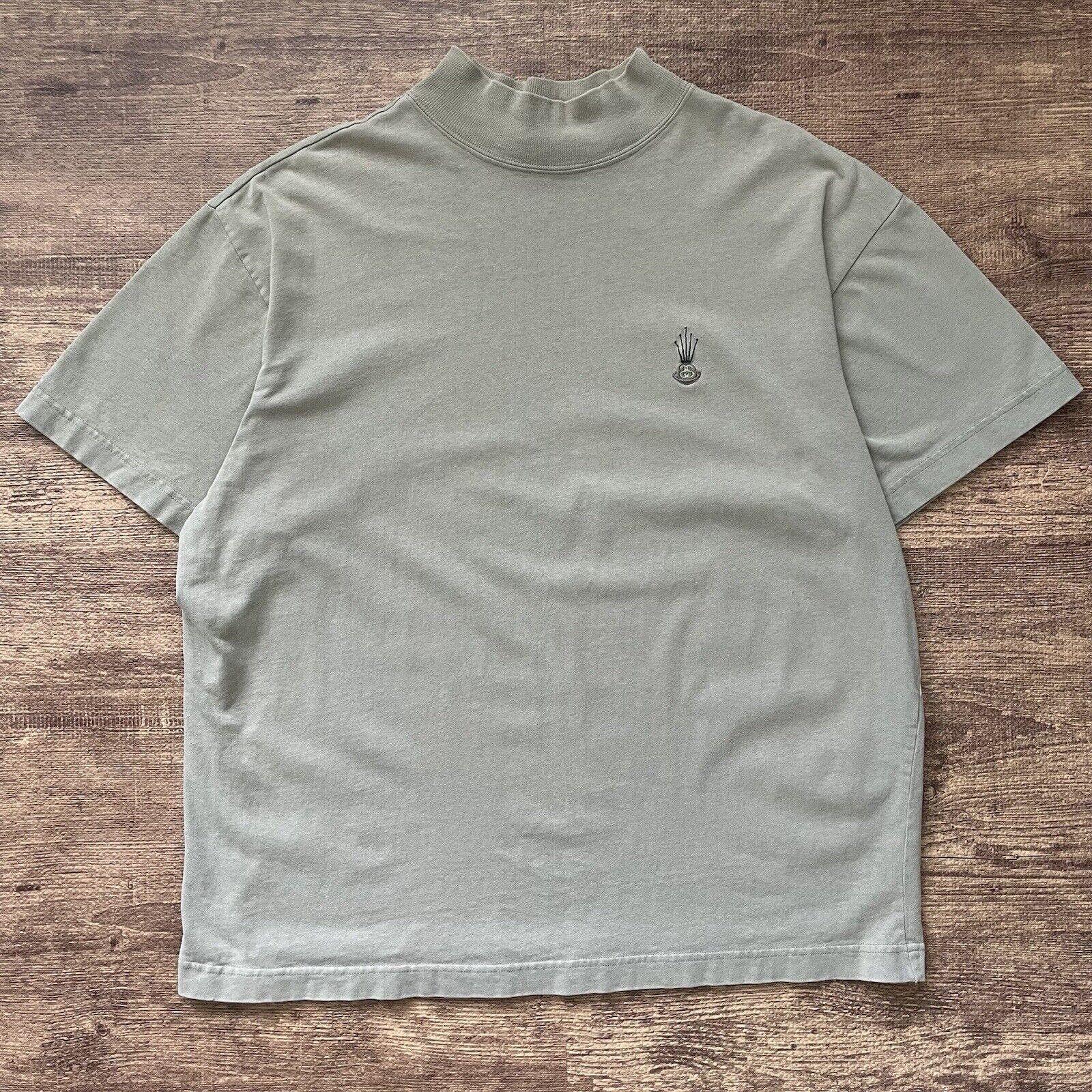 image of 1980S Stussy Crown T-Shirt Mock Neck Beige Size Xl, Men's