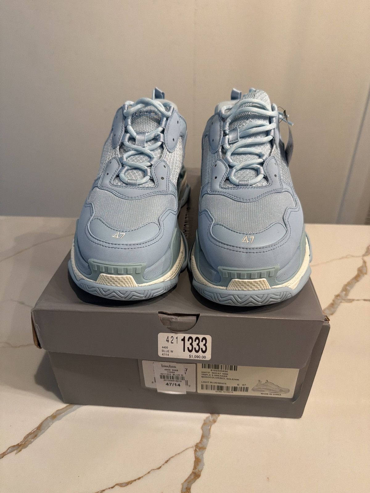 Balenciaga Balenciaga Triple S Blue/White Sneakers | Grailed