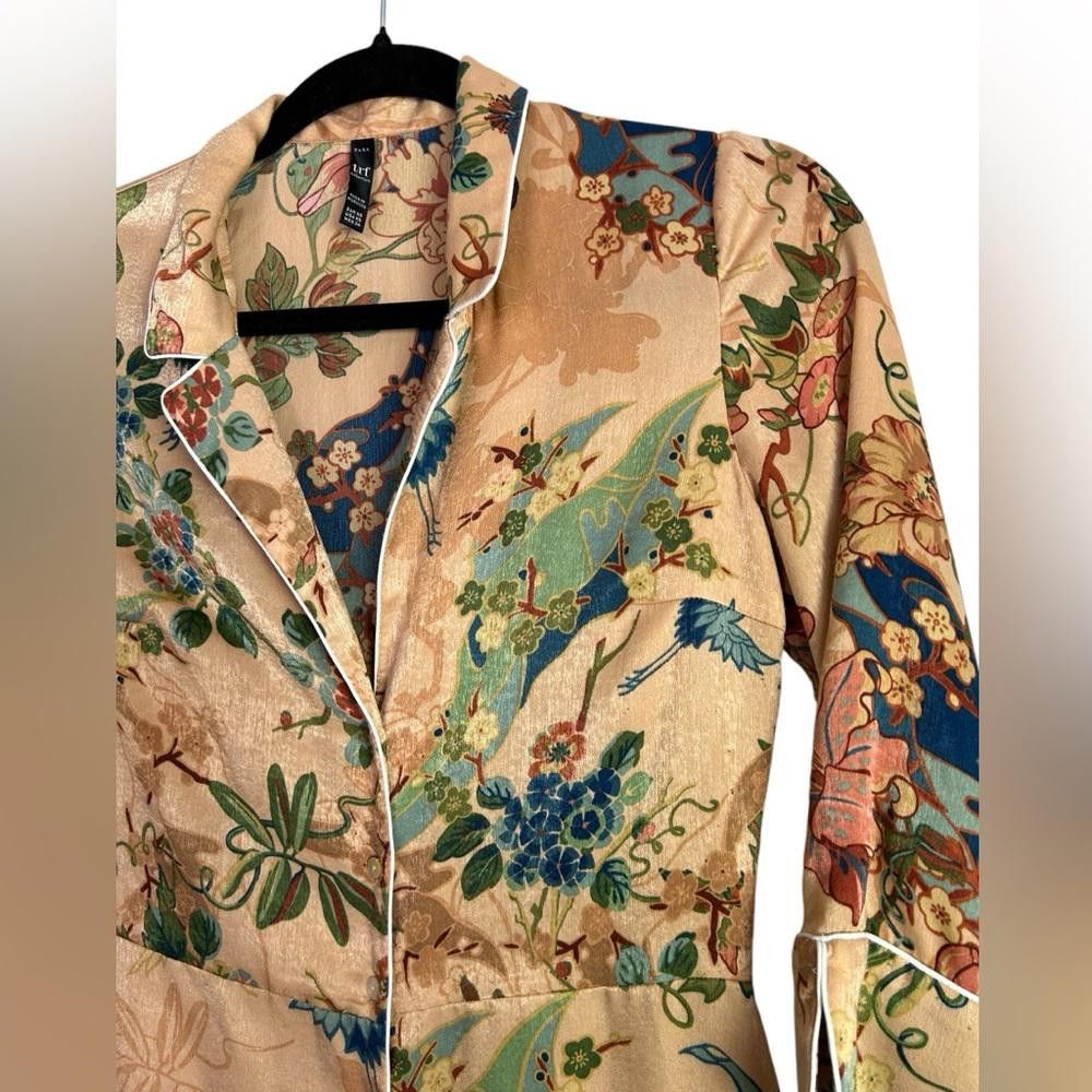Zara Zara l Satin Floral Button Down Kimino Duster/Dress XS Size XS / US 0-2 / IT 36-38 - 3 Thumbnail