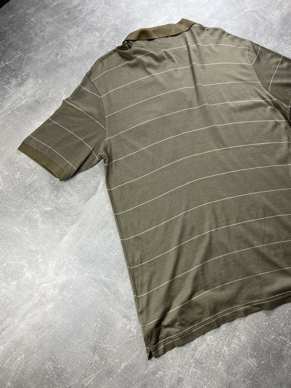 Yves Saint Laurent Vintage Yves Sain Laurent Striped Cotton Gold Polo T-Shirt Size US XL / EU 56 / 4 - 9 Thumbnail