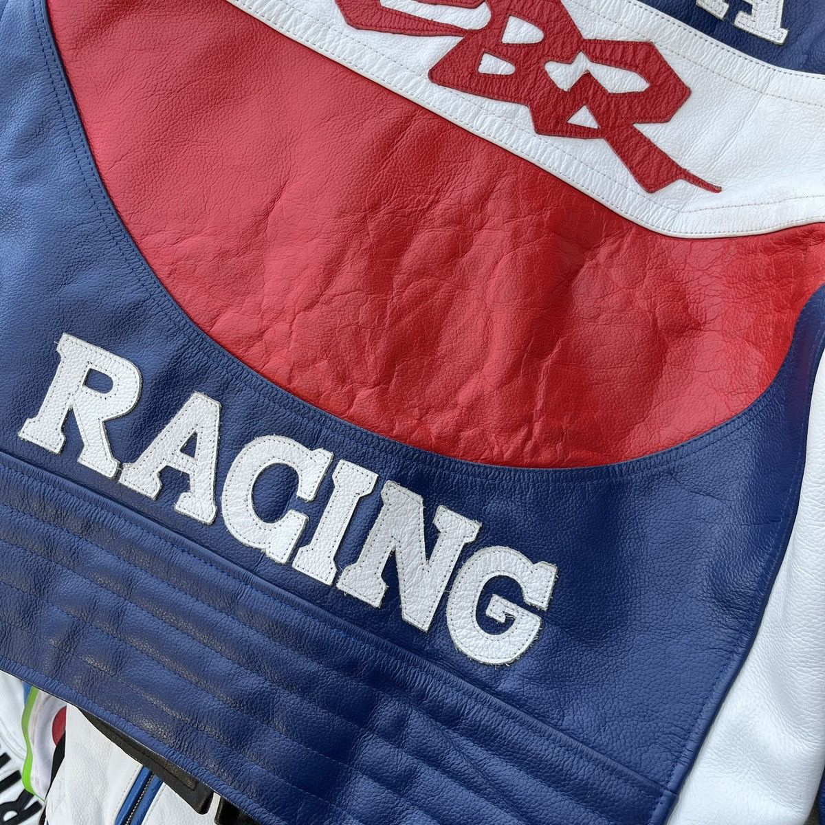 Honda × Vintage HONDA CBR LEATHER RACING JACKET MOTOR VINTAGE MOTOCYCLE Size US XL / EU 56 / 4 - 3 Thumbnail