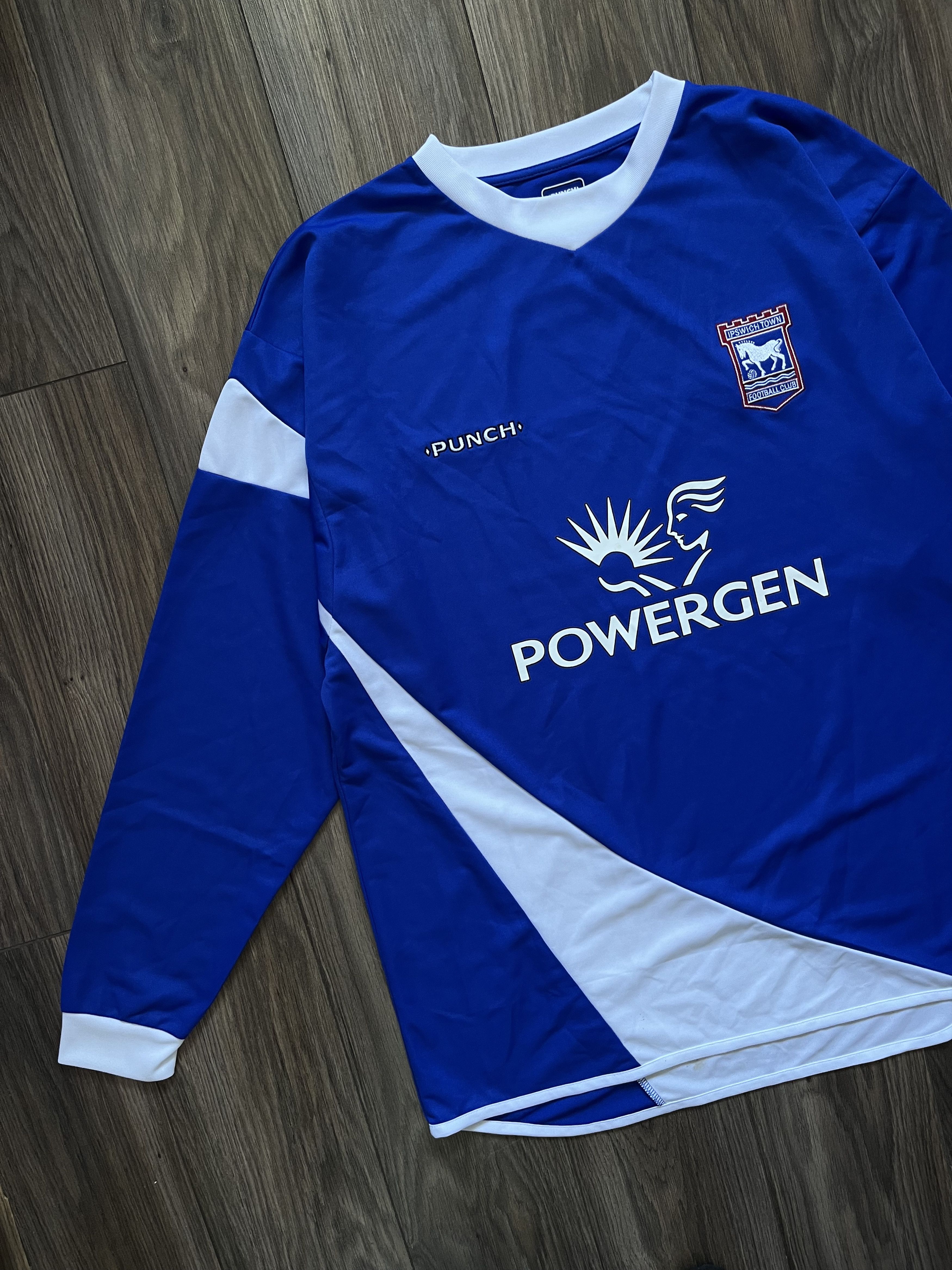 Vintage Ipswich Town 2005-2007 Home Long Sleeve Soccer Jesrsey Size US XL / EU 56 / 4 - 3 Thumbnail