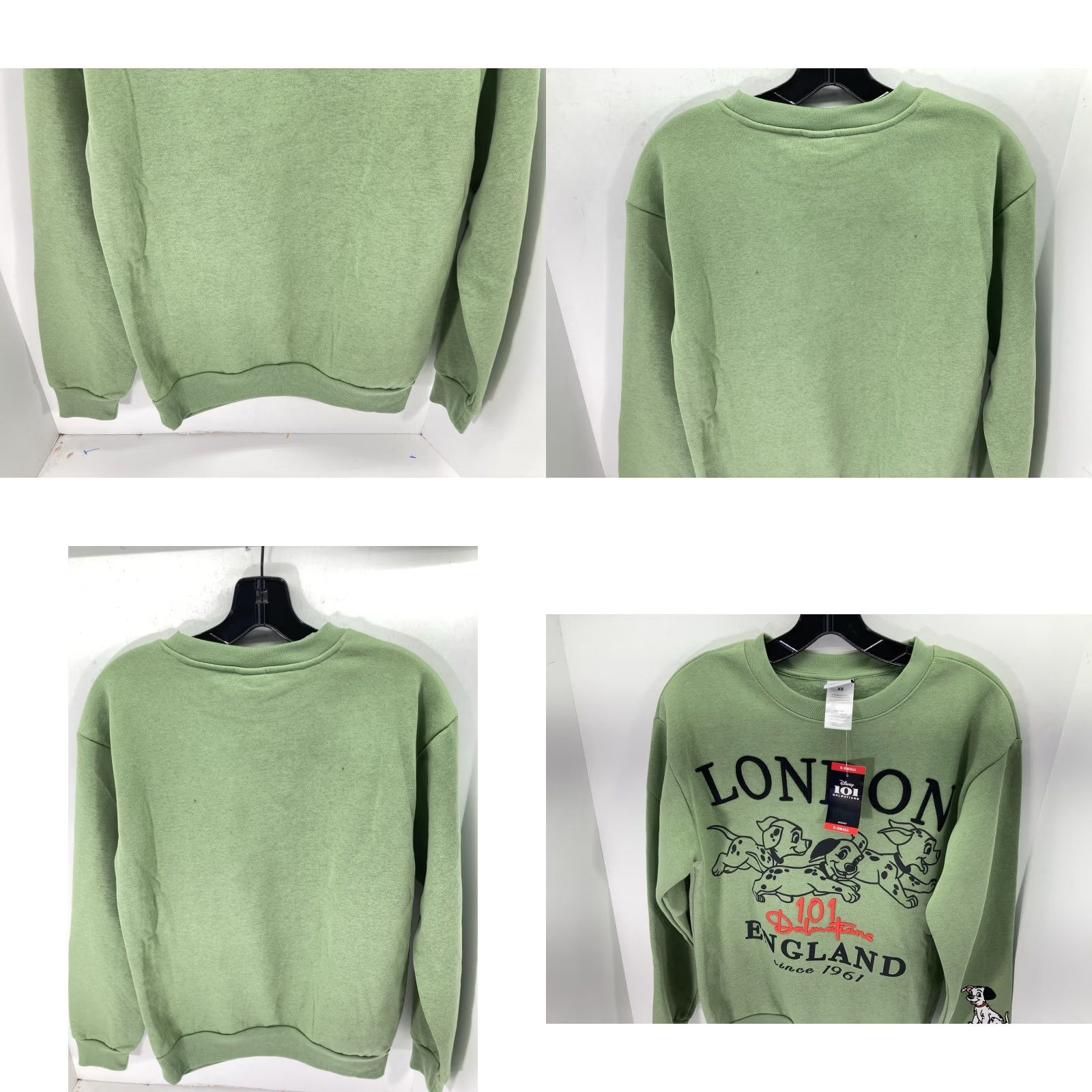 Disney Disney Sweatshirt Women XS Green London 101 Dalmatians Pullover NWT Crew Neck Long Sleeve Pullover Shirt Size XS / US 0-2 / IT 36-38 - 9 Thumbnail