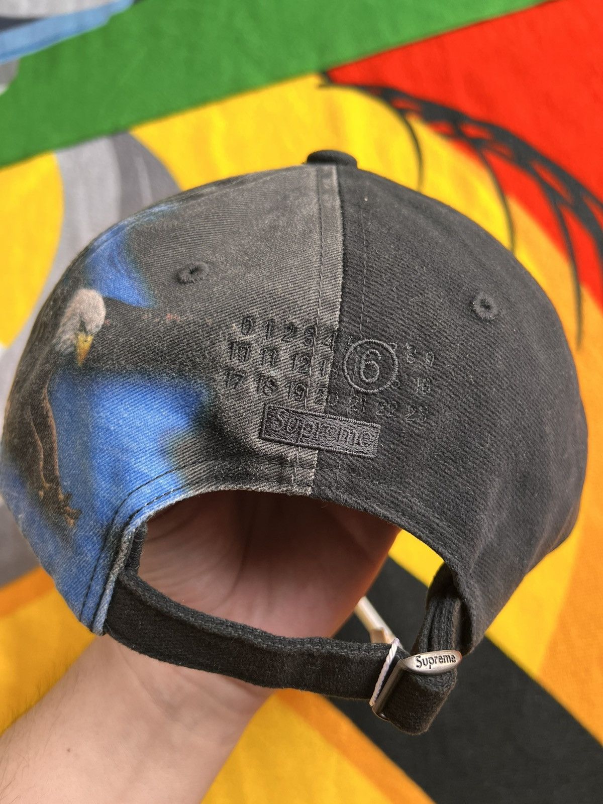 Maison Margiela × Supreme Supreme x MM6 Maison Margiela Split 6-Panel Cap Black 2026 Size ONE SIZE - 8 Thumbnail