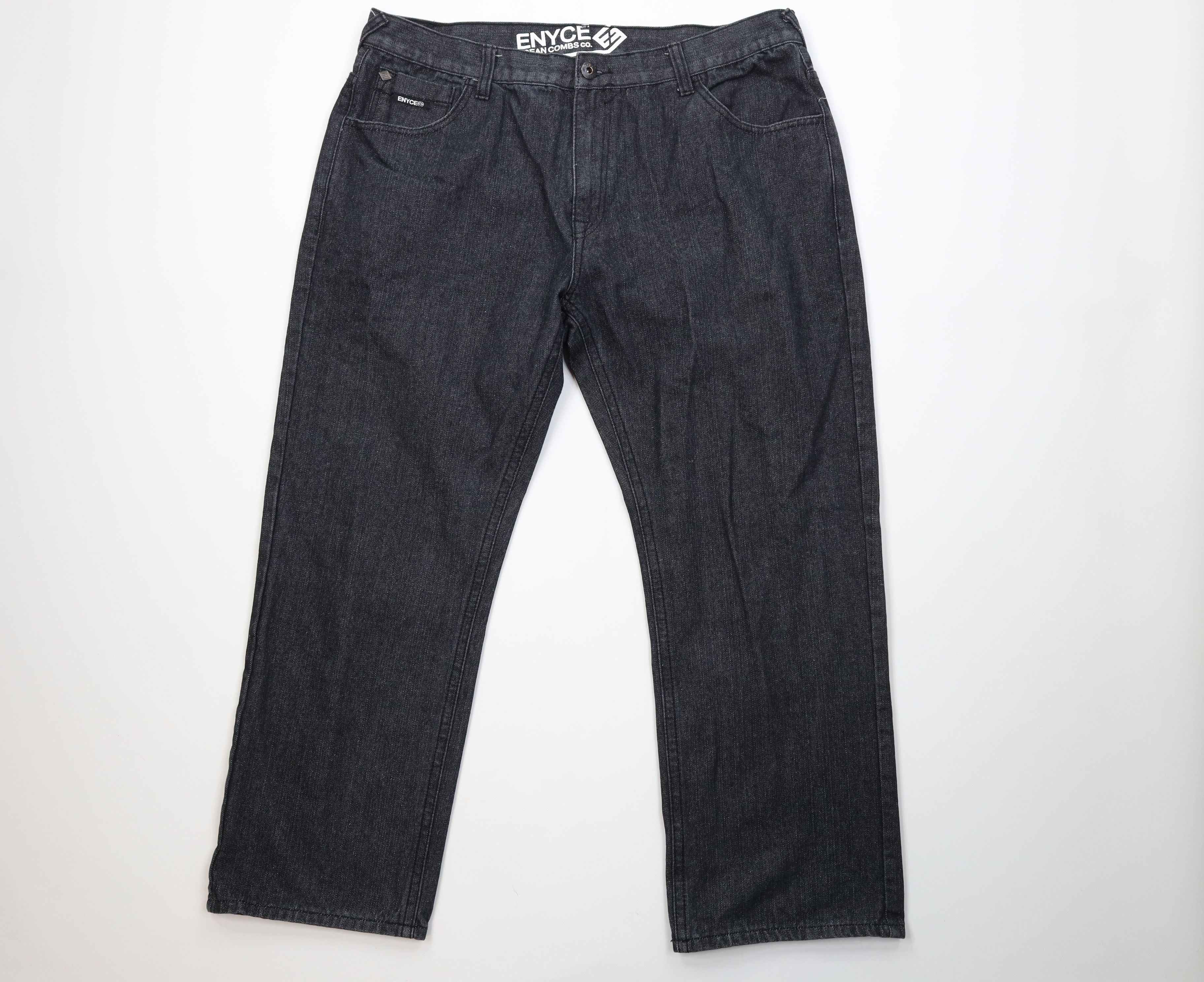 Enyce Vintage 90s Y2K Enyce Baggy Fit Wide Leg Denim Jeans Black Size US 42 / EU 58 - 1 Thumbnail