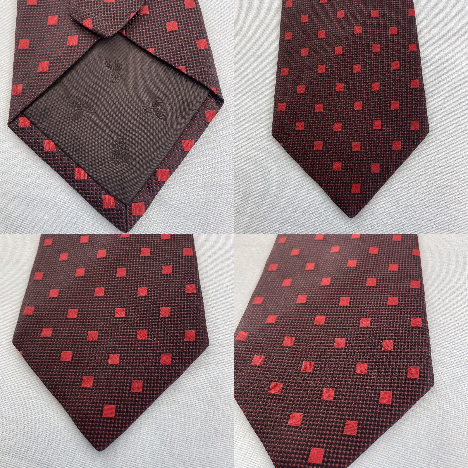 Brooks Brothers VINTAGE Brooks Brothers Makers Silk Tie Woven USA Geometry Red Black 59" 100% Silk Designer Men Tie Wide 1990s Size ONE SIZE - 8 Thumbnail