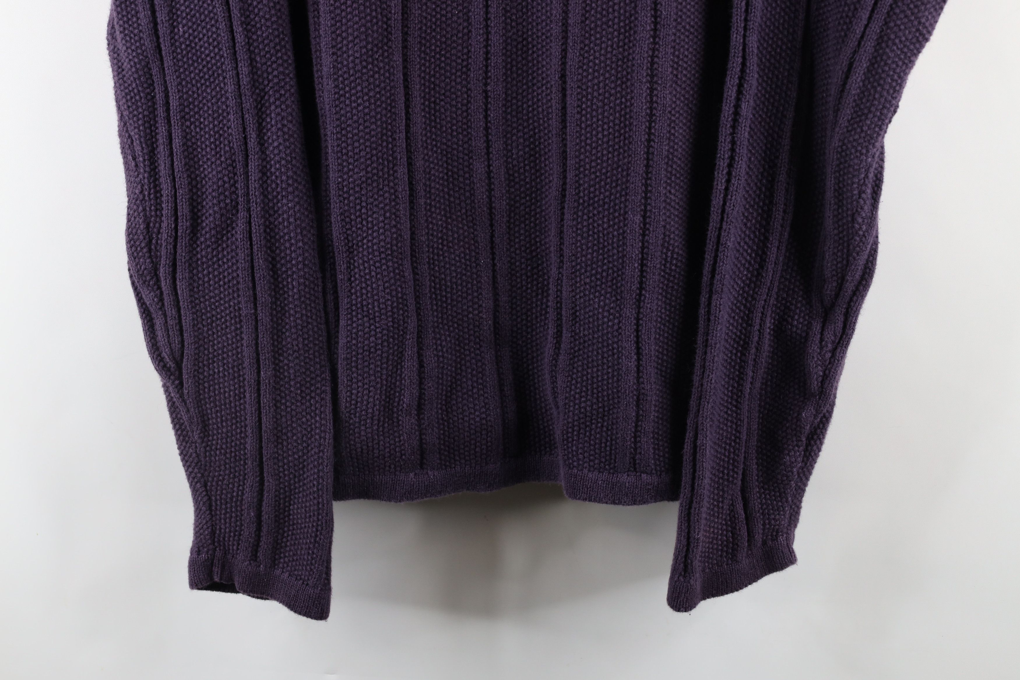 Vintage Vintage 90s Streetwear Thermal Ribbed Knit Sweater Purple Size US XL / EU 56 / 4 - 3 Thumbnail