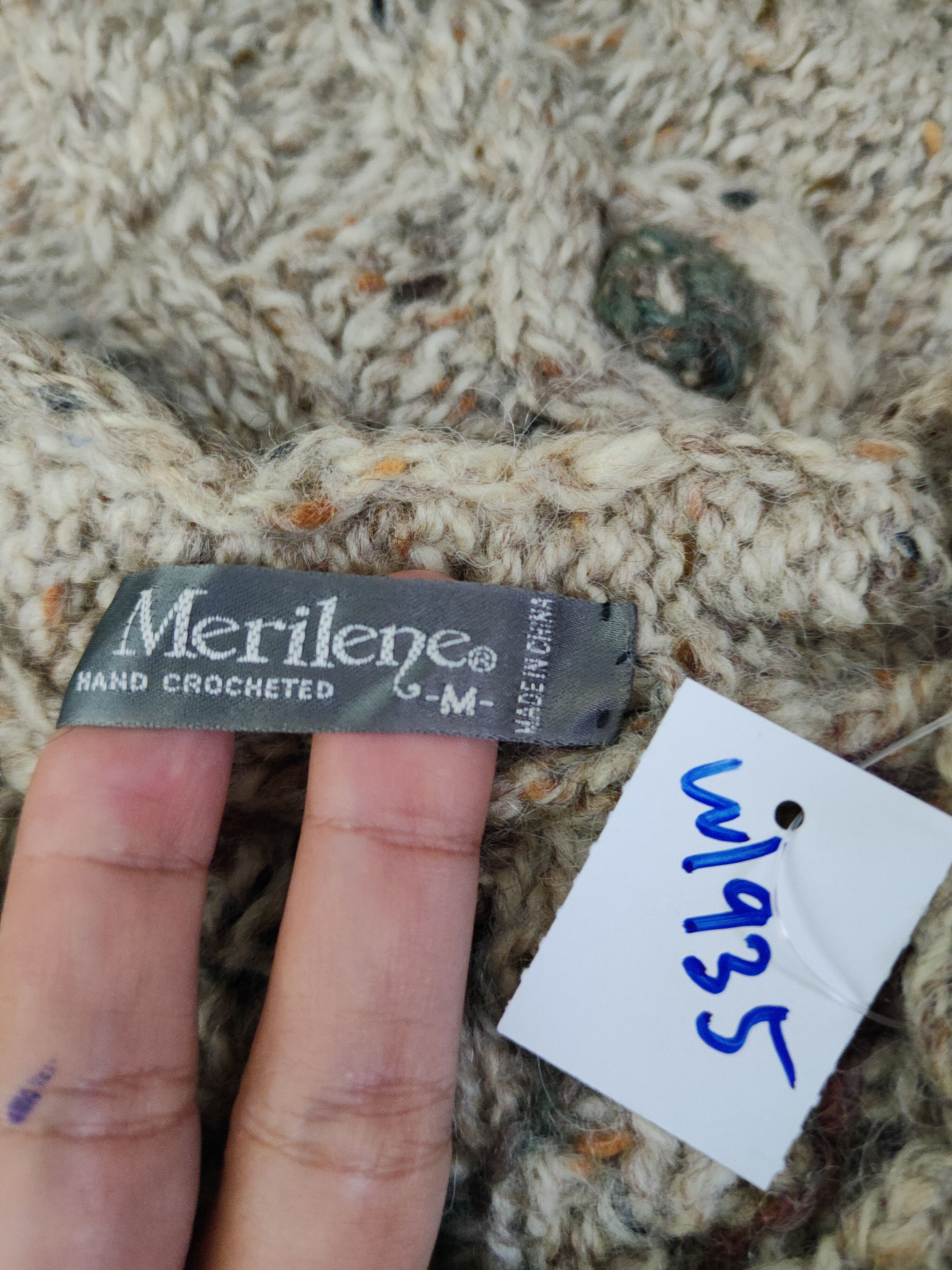 Handmade Merilene hand crocheted Brown hand Knitwear Sweaters #W1935 Size S / US 4 / IT 40 - 11 Thumbnail