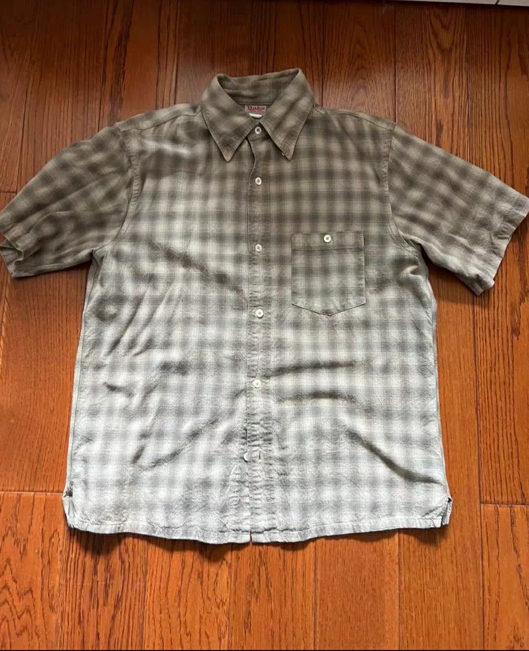 Freewheelers Freewheelers Gray-Yellow Check Short-Sleeve Shirt Size US L / EU 52-54 / 3 - 1 Thumbnail