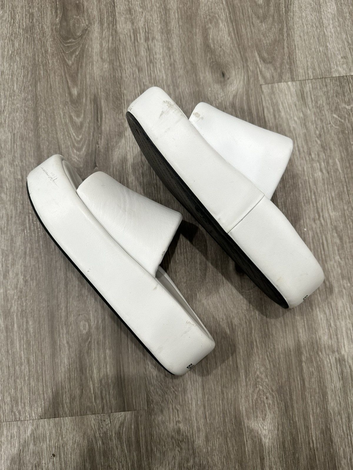 Balenciaga Balenciaga Beater Leather Platform Slides Size US 7.5 / EU 40-41 - 7 Thumbnail