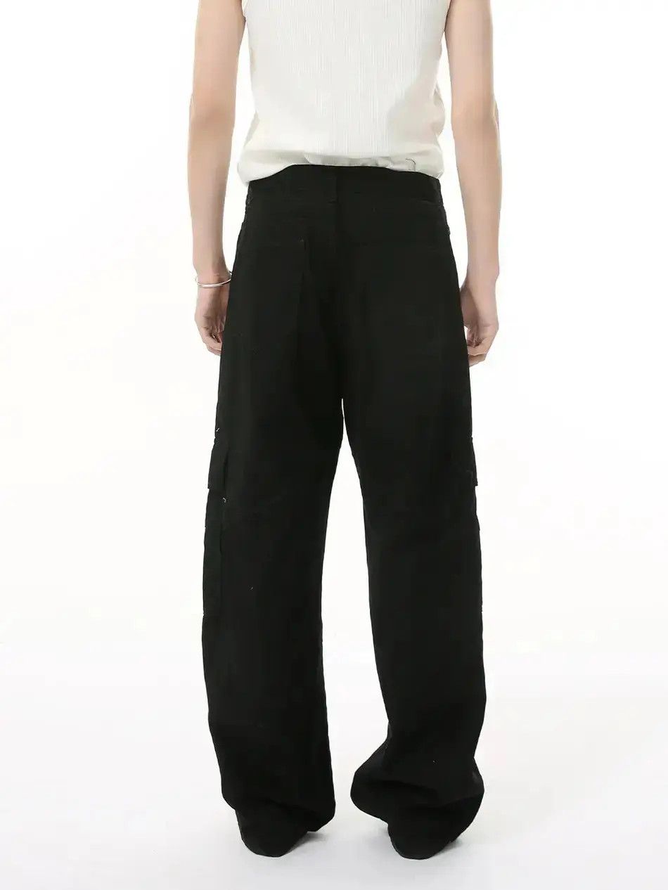 Japanese Brand Retro loose solid color high street jeans Size US 32 / EU 48 - 3 Thumbnail