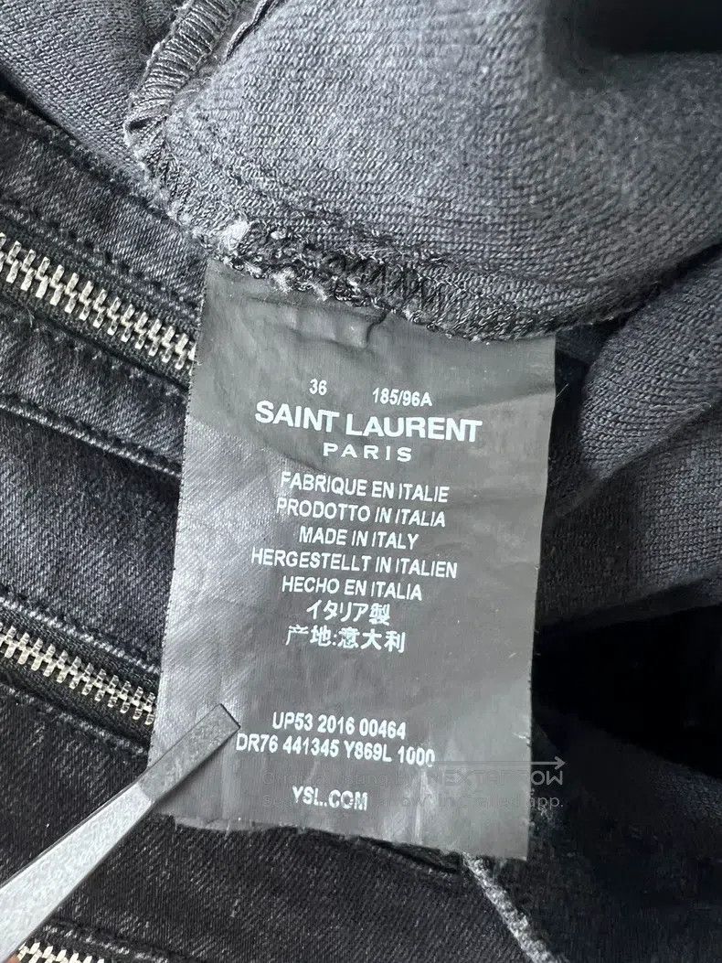 Saint Laurent Paris Saint Laurent Paris Multi-Zip Black Denim Pants Size US 36 / EU 52 - 6 Thumbnail