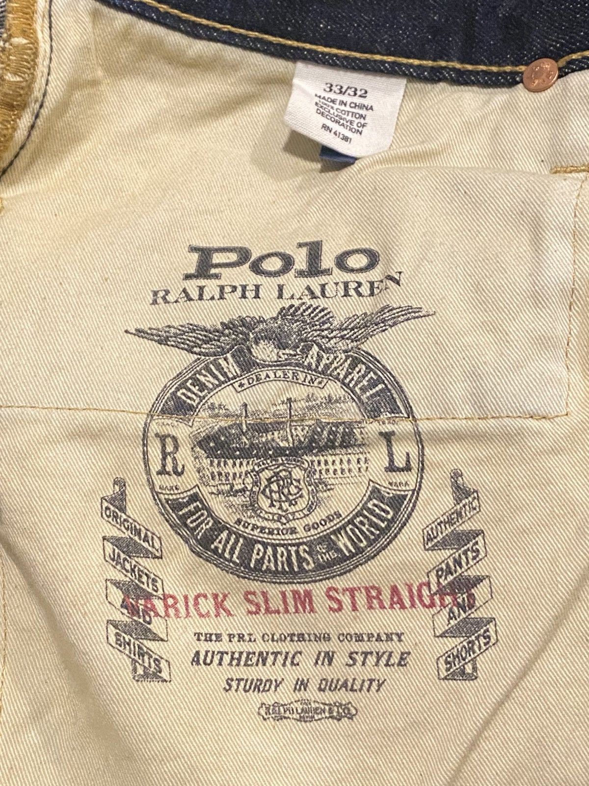 Designer × Polo Ralph Lauren × Vintage VINTAGE POLO RALPH LAUREN RAW SELVEDGE DENIM Size US 36 / EU 52 - 8 Thumbnail