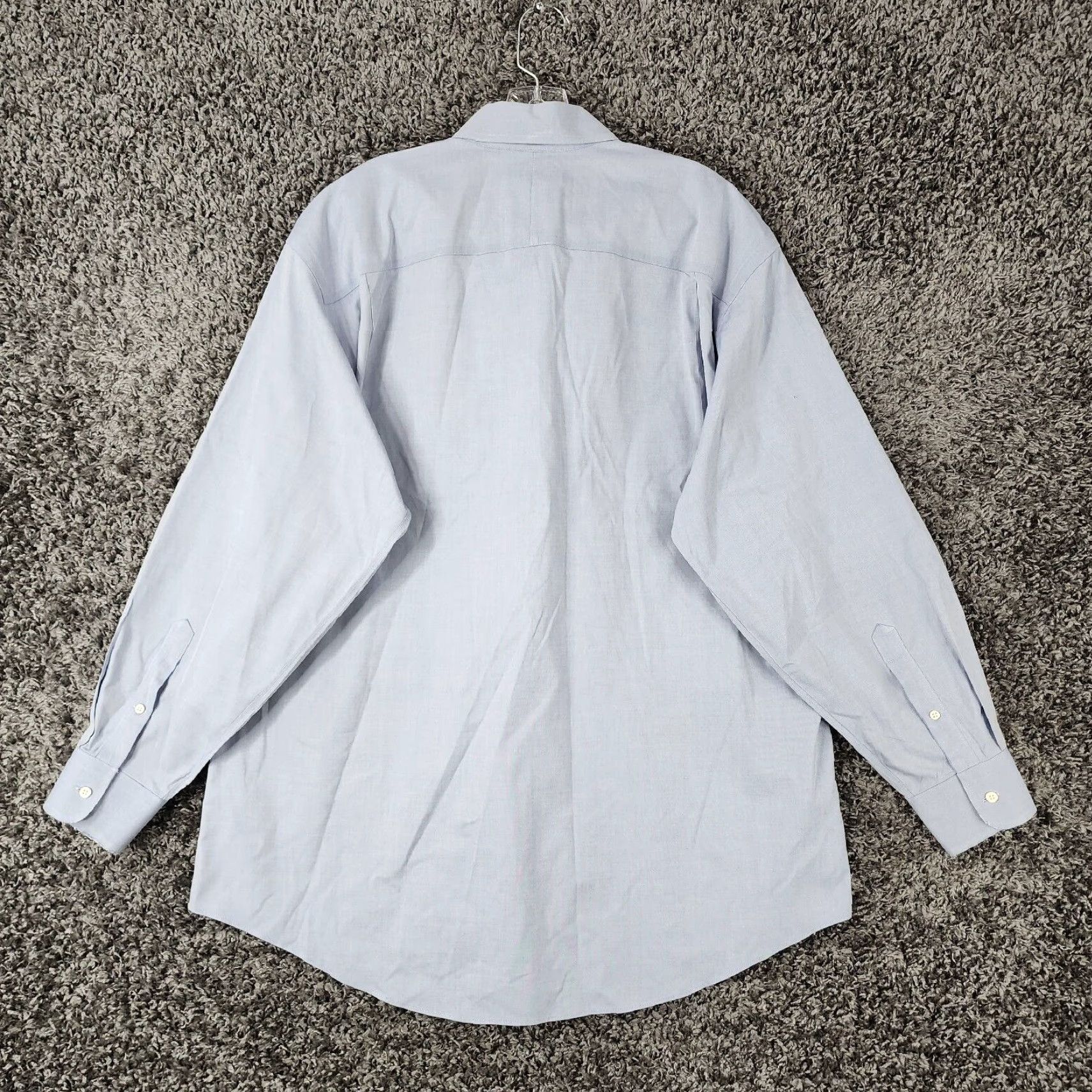 Nordstrom Nordstrom Dress Shirt Blue Long Sleeve Button-Down 16.5 Adult Mens Size 42R - 5 Thumbnail