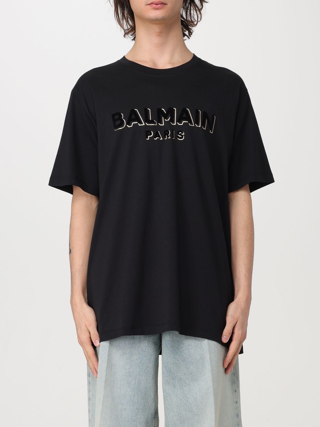 image of Balmain T-Shirt Men Black (Size Small)