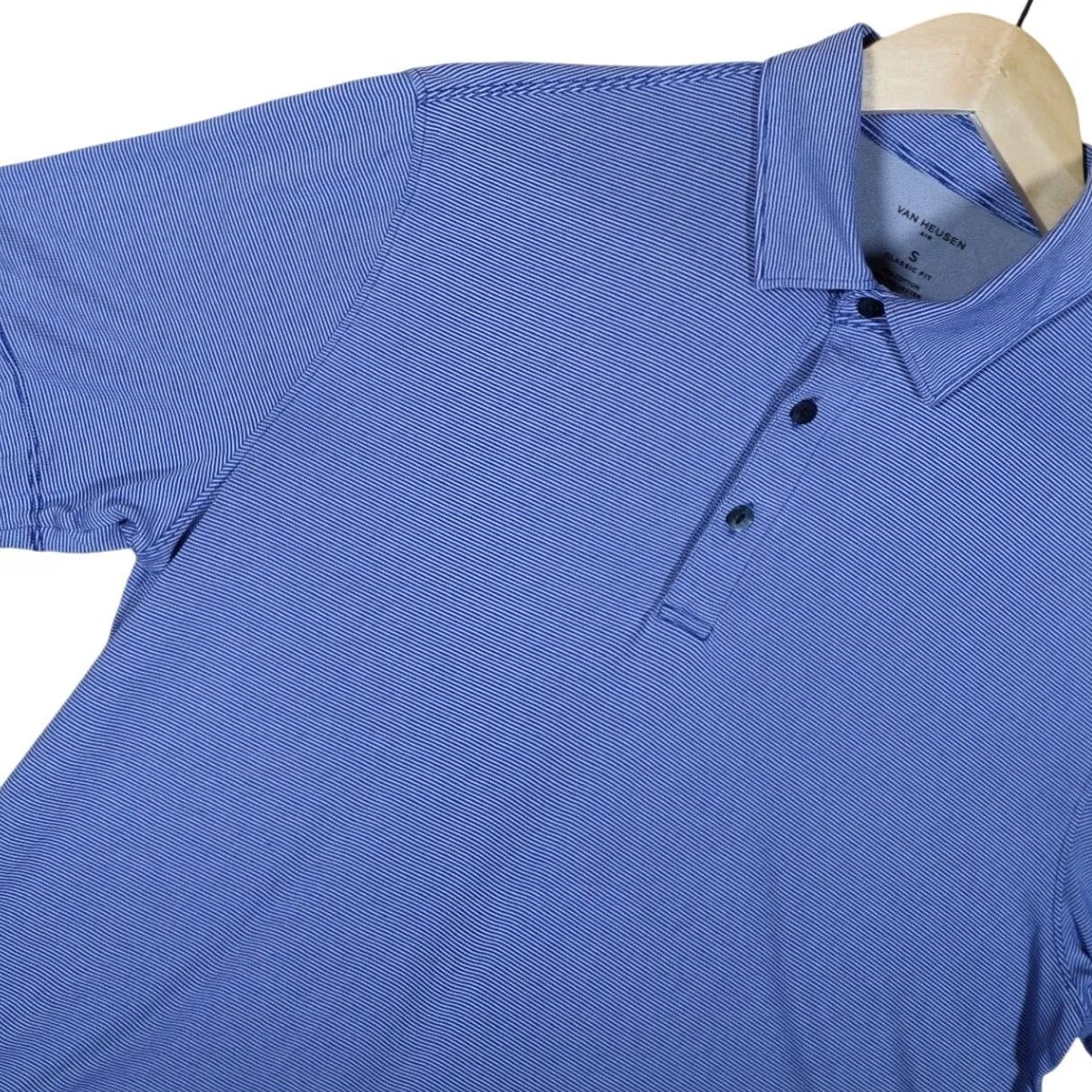 Van Heusen Van Heusen Classic Polo Shirt S - Blue Stripe Size US S / EU 44-46 / 1 - 2 Thumbnail