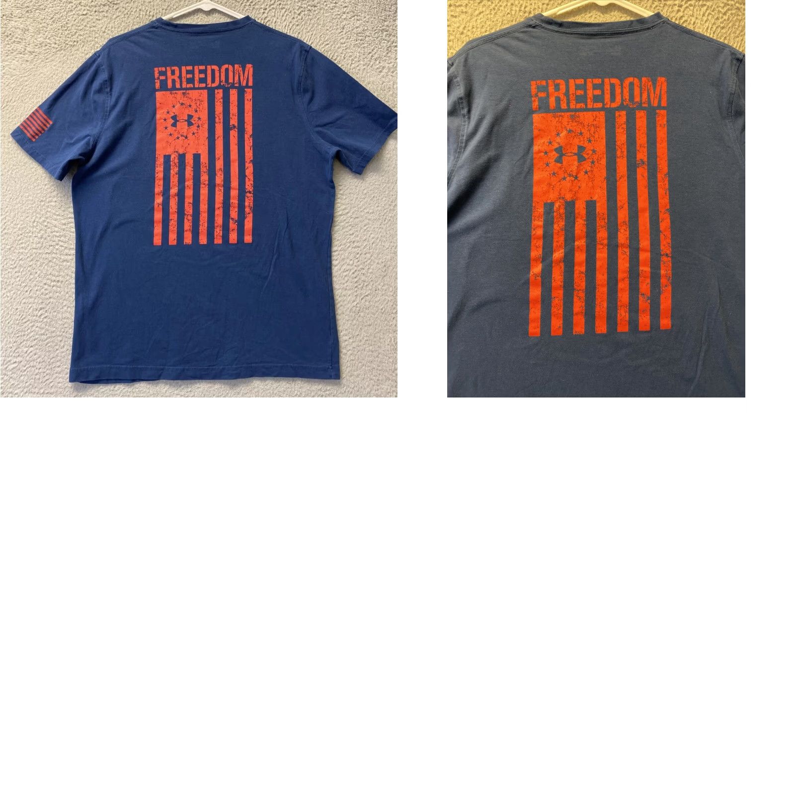 Under Armour Under Armour Men's T-Shirt M Blue HeatGear Flag Graphic Short Sleeve Crew Neck Athletic Fit Size US M / EU 48-50 / 2 - 8 Thumbnail