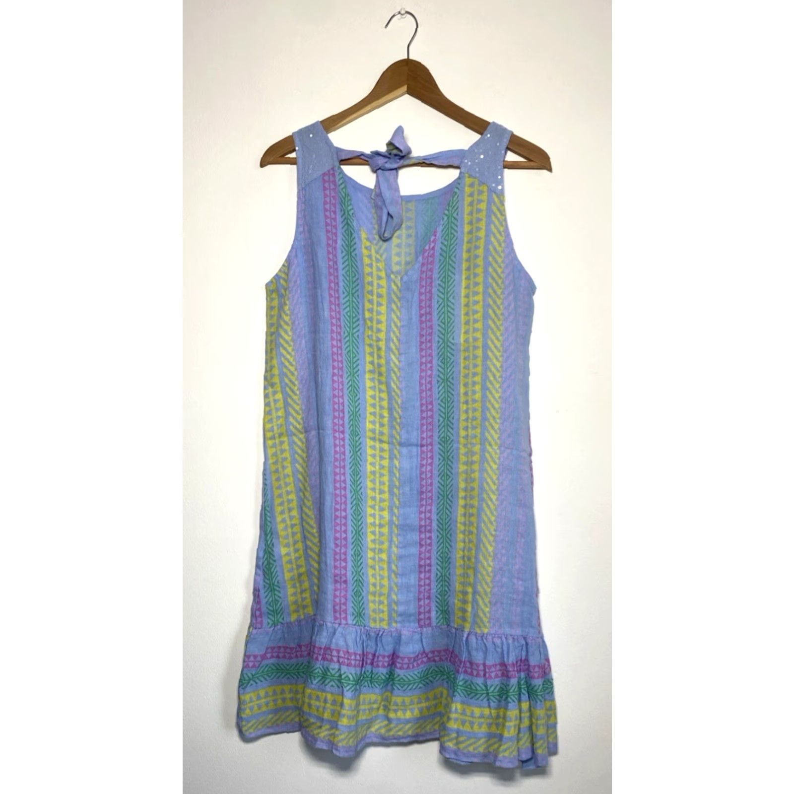Vintage NWT Bellambra Sundress Striped Linen Midi Dress Made in Italy S Womens Size S / US 4 / IT 40 - 5 Thumbnail