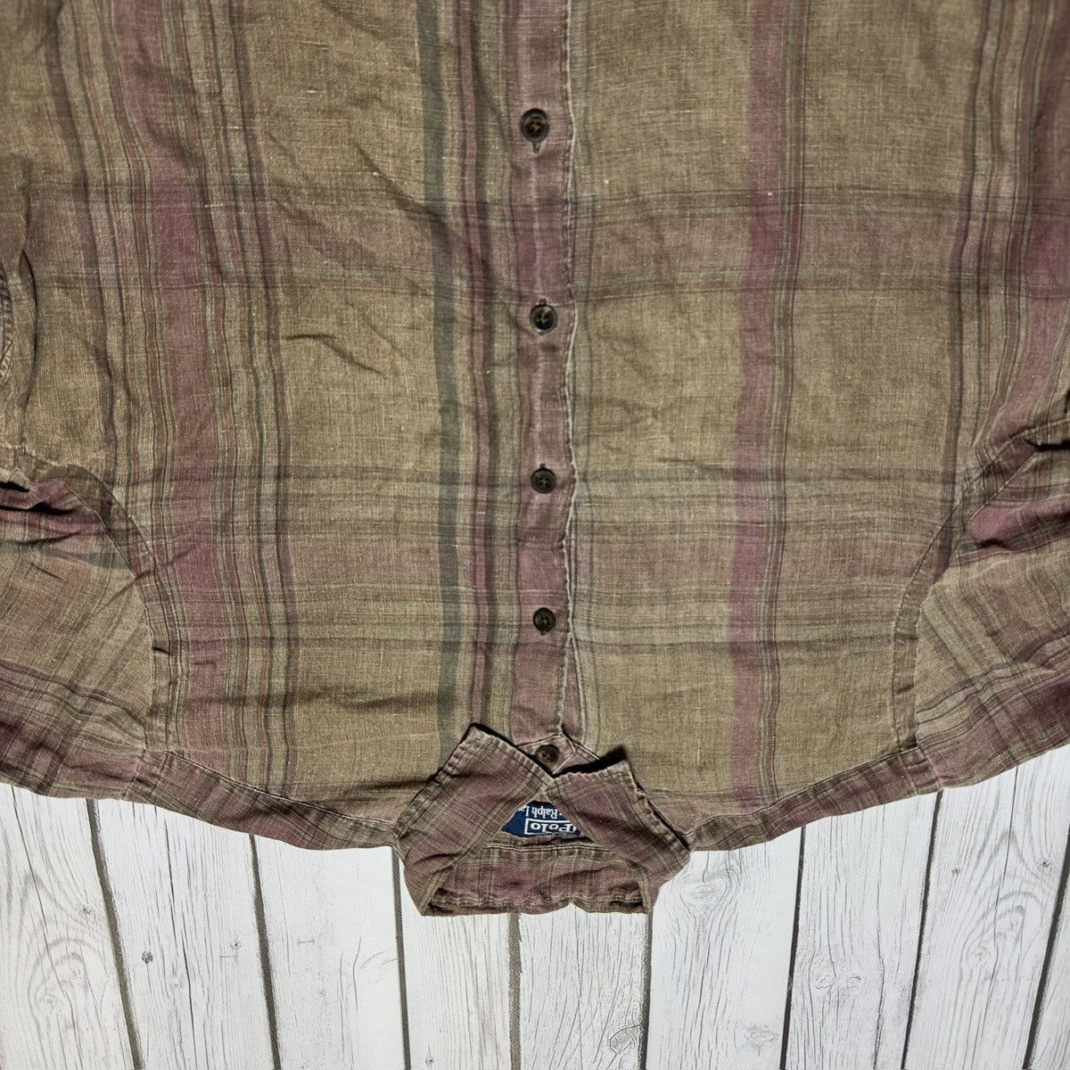 Polo Ralph Lauren × Vintage Vintage Polo linen shirt Size US L / EU 52-54 / 3 - 3 Thumbnail