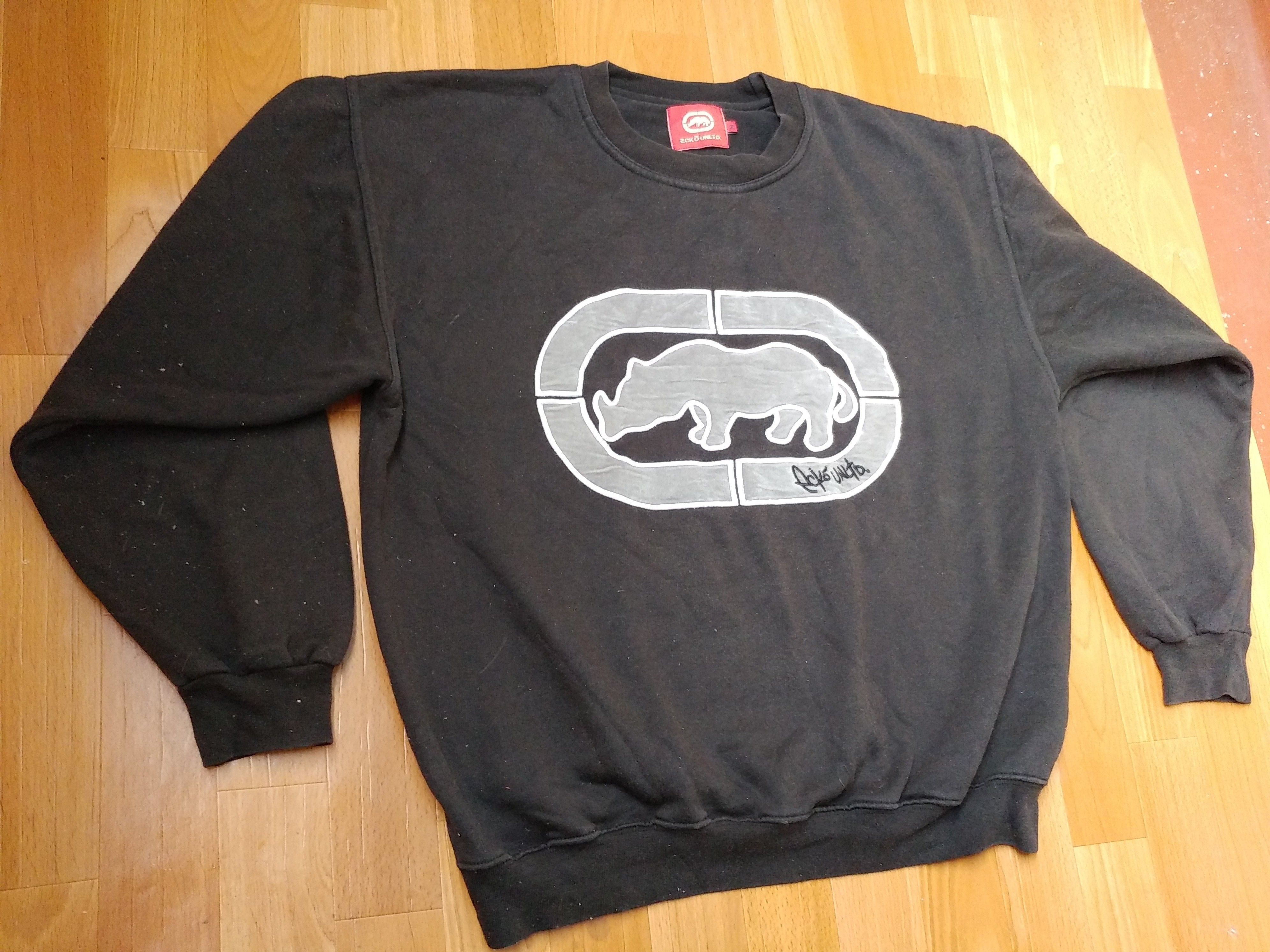 Ecko Unltd. ECKO UNLTD sweatshirt, black, vintage 90s hip hop, 1990s M Size US M / EU 48-50 / 2 - 2 Thumbnail