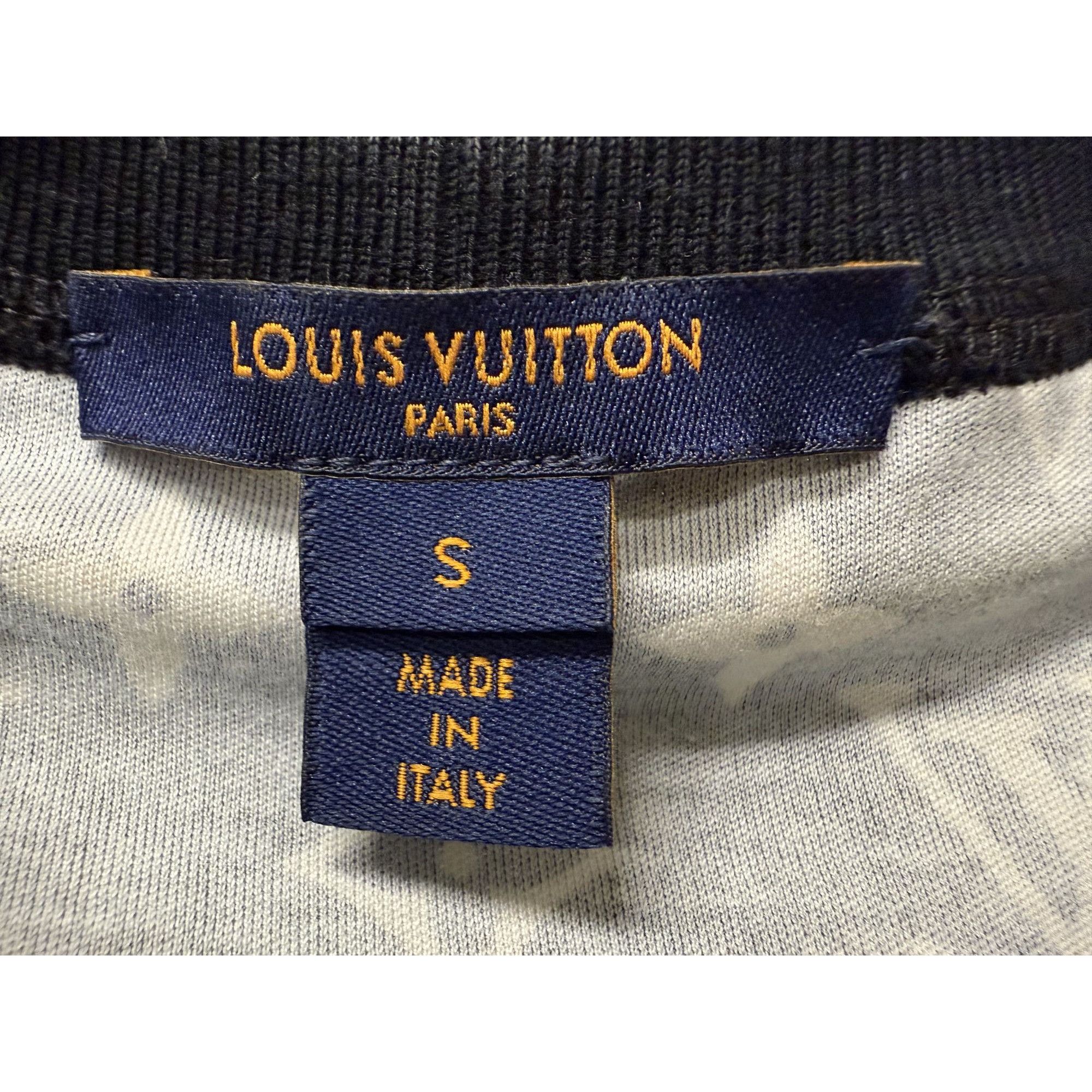 Louis Vuitton Louis Vuitton Black Monogram Print T-Shirt With Chain Accent Size S / US 4 / IT 40 - 6 Thumbnail